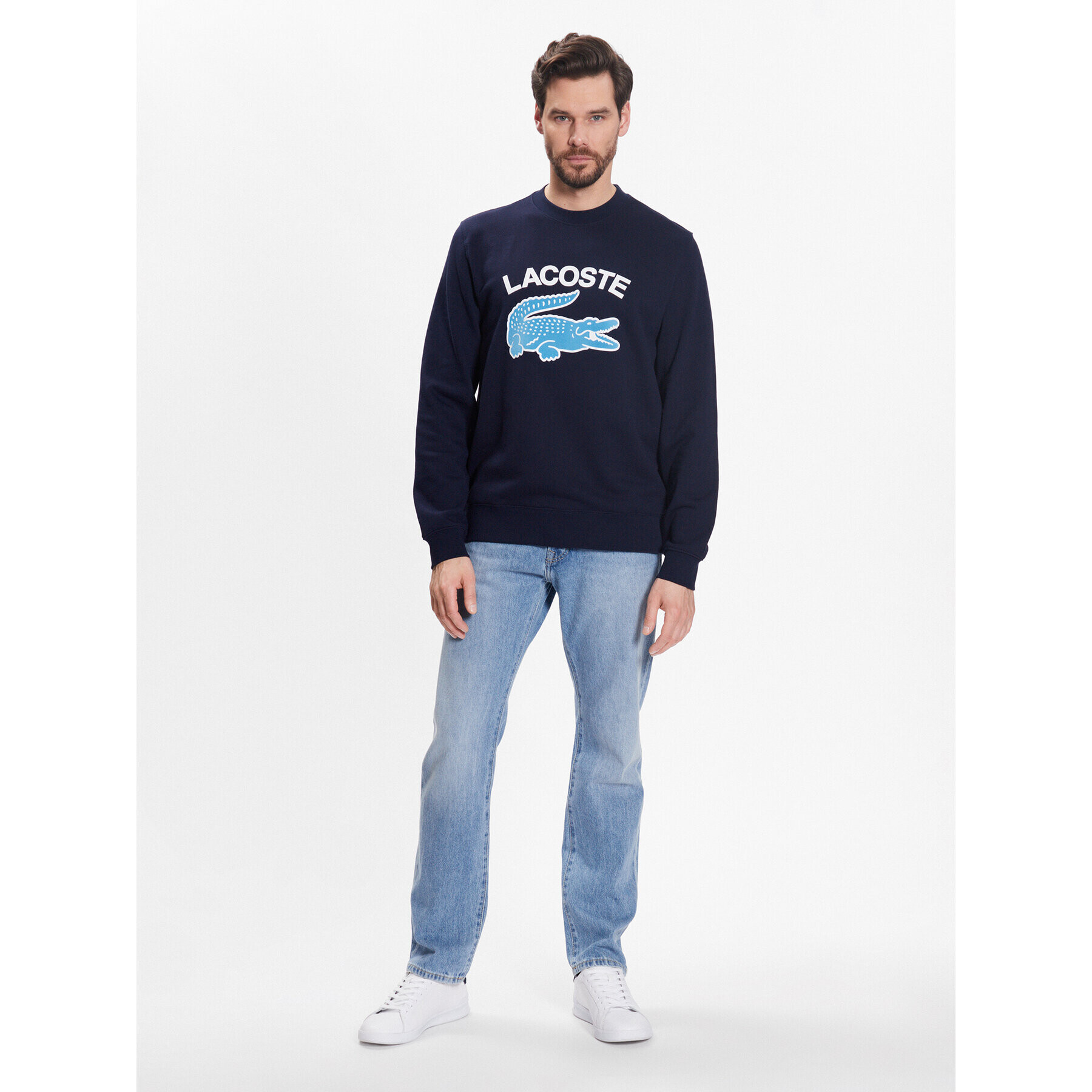 Lacoste Суитшърт SH9689 Тъмносин Regular Fit - Pepit.bg