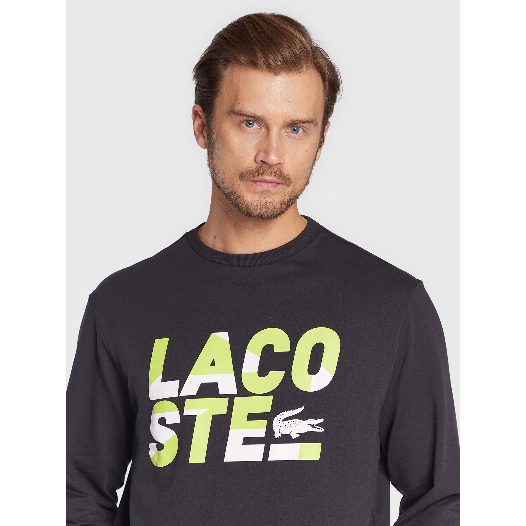 Lacoste Суитшърт SH9954 Черен Regular Fit - Pepit.bg