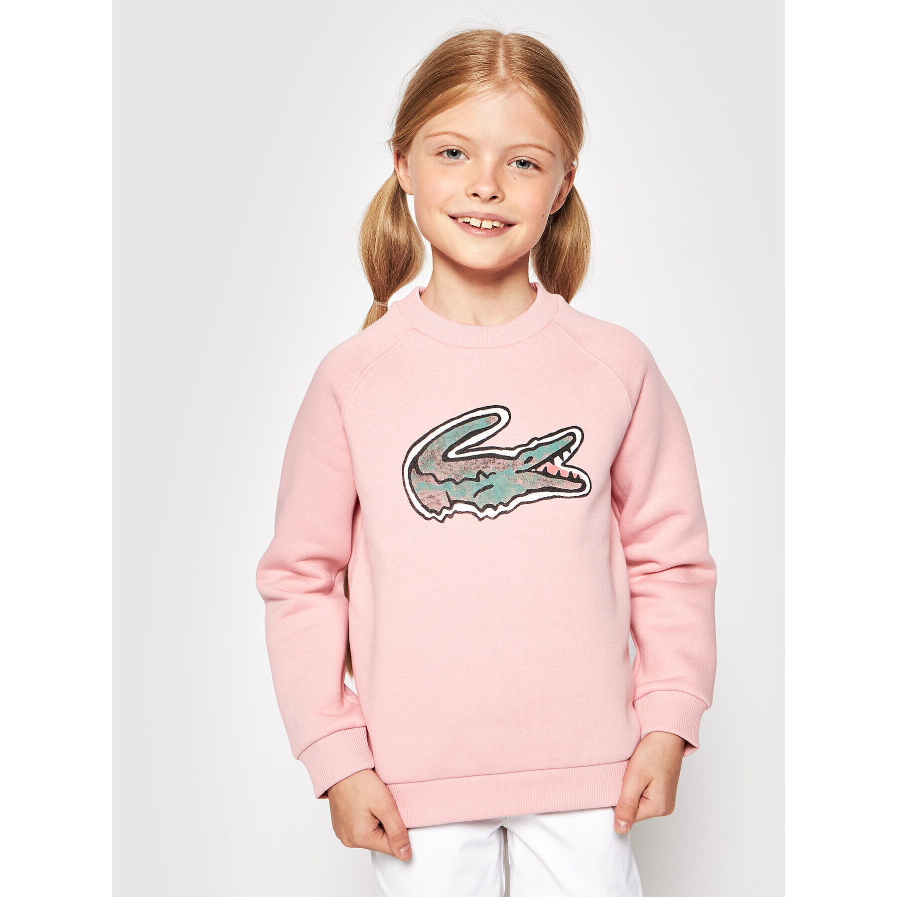 Lacoste Суитшърт SJ0312 Розов Regular Fit - Pepit.bg