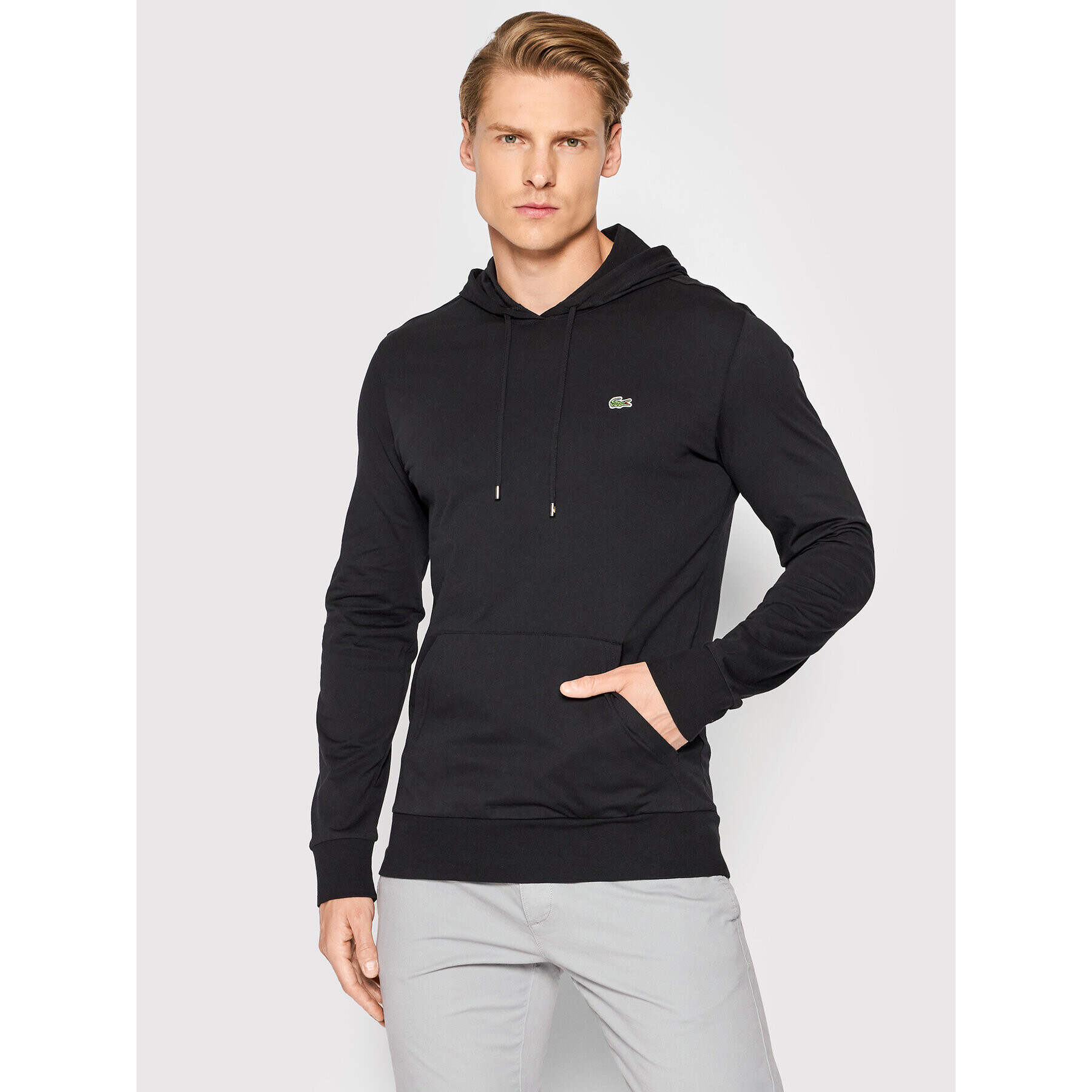 Lacoste Суитшърт TH9349 Черен Regular Fit - Pepit.bg