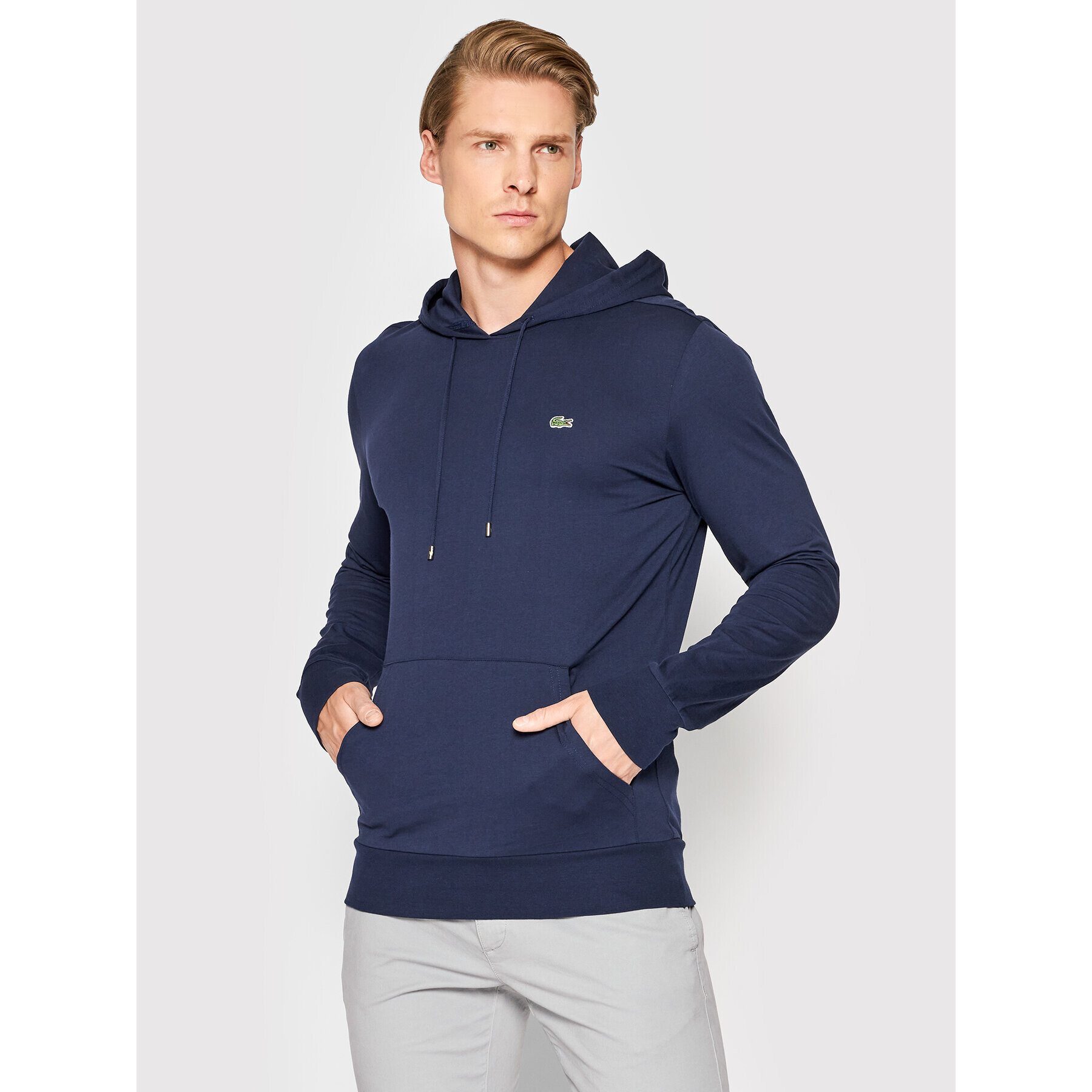 Lacoste Суитшърт TH9349 Тъмносин Regular Fit - Pepit.bg