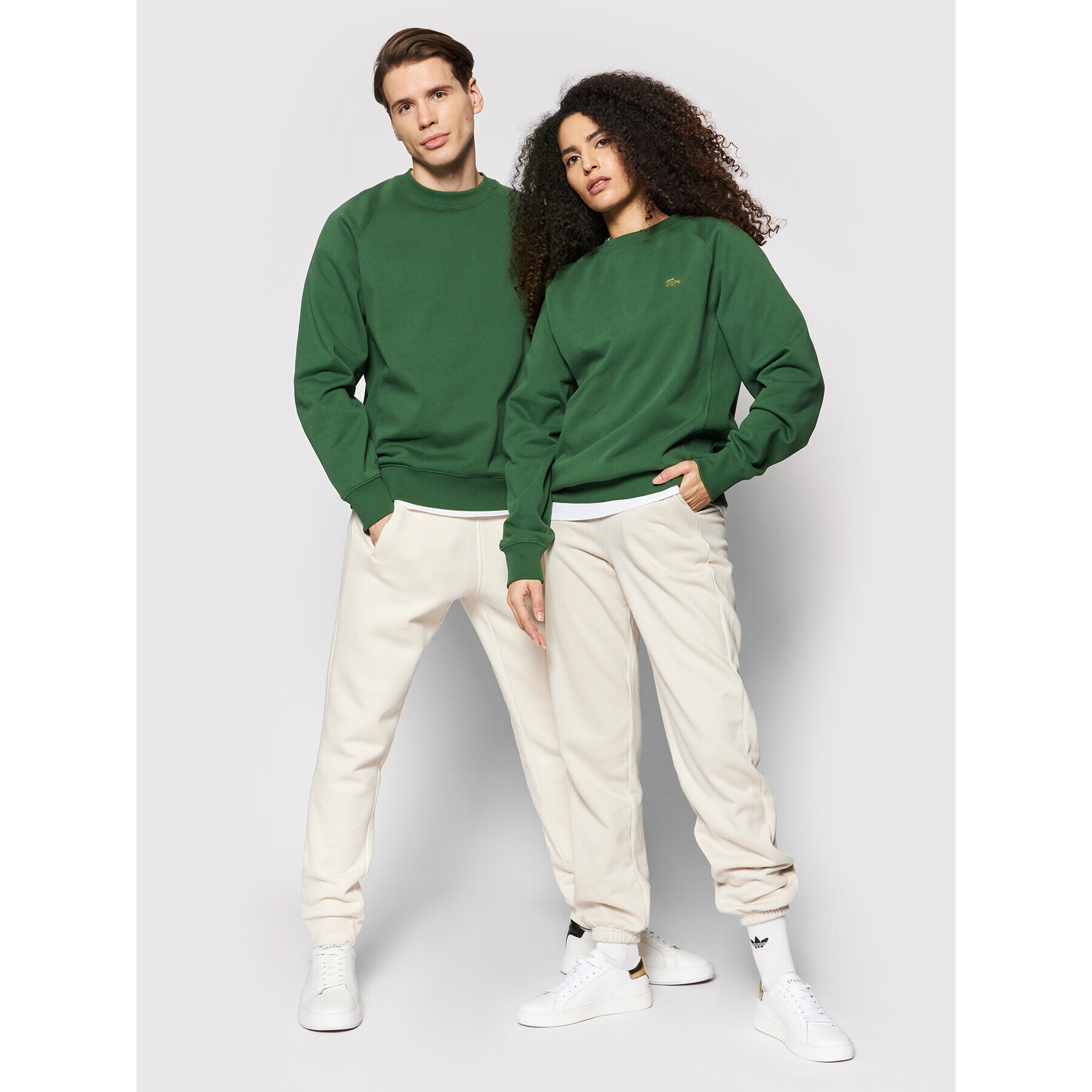 Lacoste Суитшърт Unisex SH9174 Зелен Loose Fit - Pepit.bg
