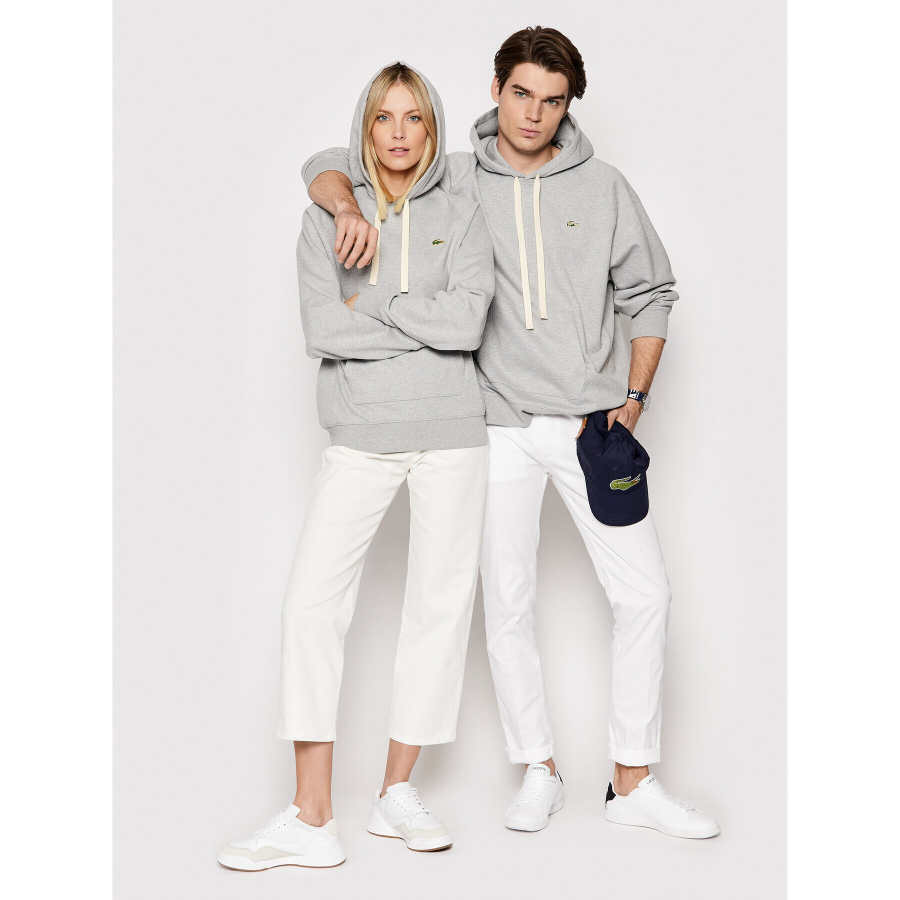 Lacoste Суитшърт Unisex SH9202 Сив Loose Fit - Pepit.bg