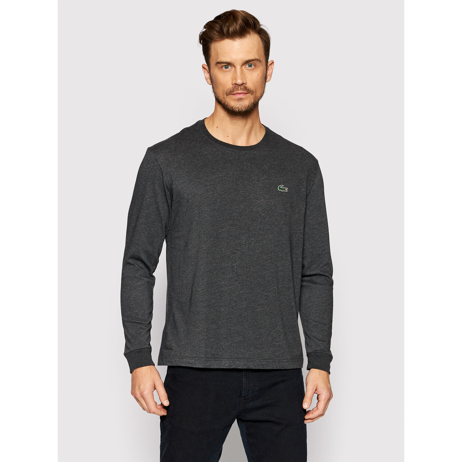 Lacoste Тениска с дълъг ръкав TH0123 Сив Classic Fit - Pepit.bg