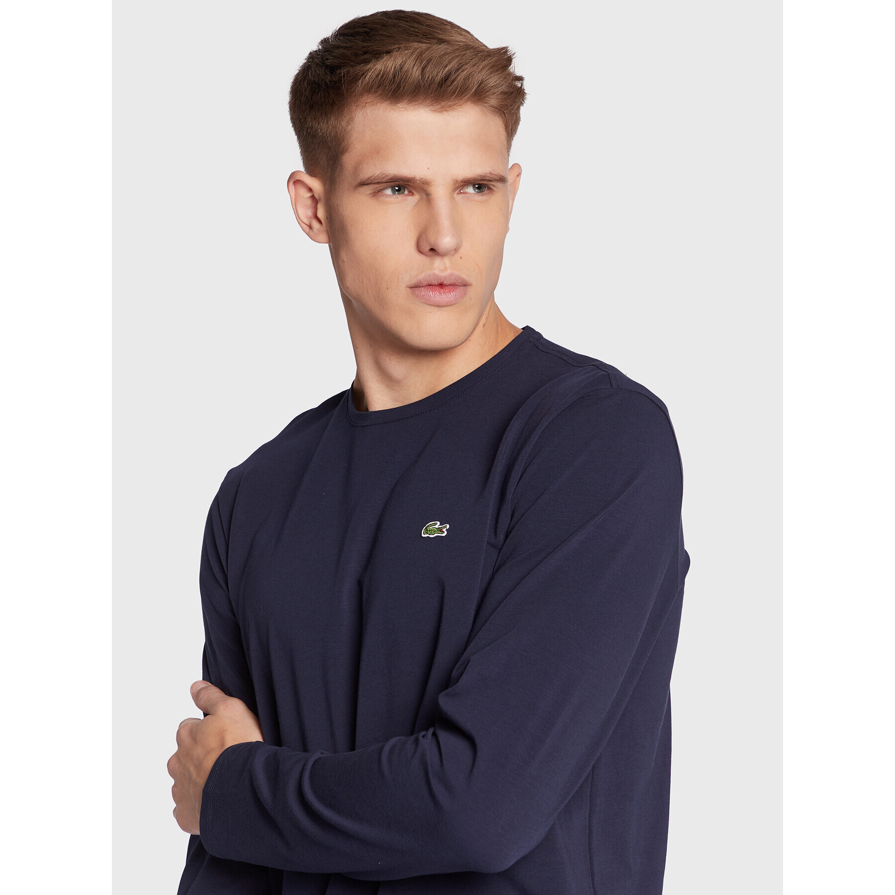 Lacoste Тениска с дълъг ръкав TH0990 Тъмносин Regular Fit - Pepit.bg