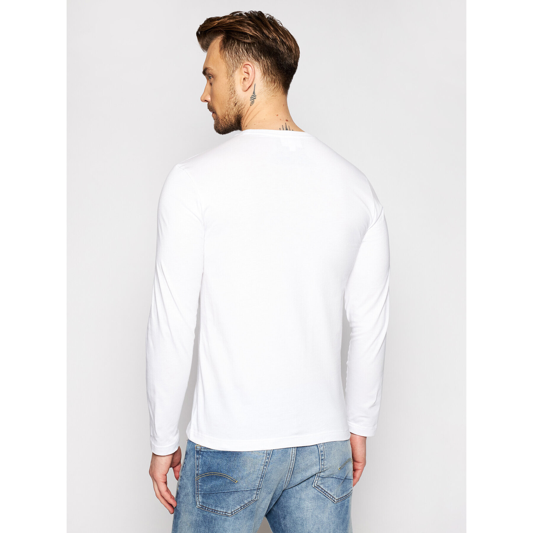 Lacoste Тениска с дълъг ръкав TH2040 Бял Regular Fit - Pepit.bg