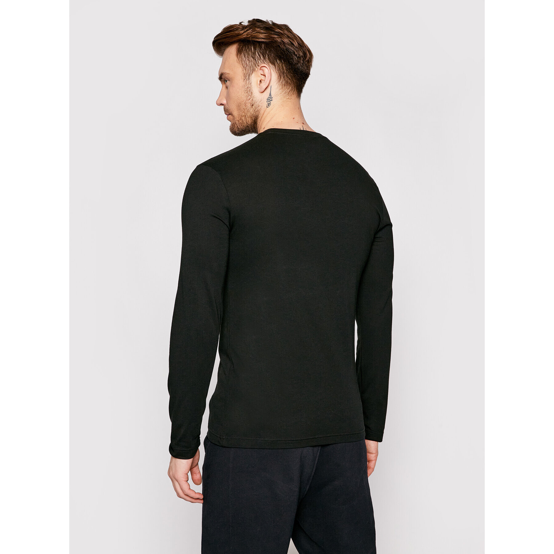 Lacoste Тениска с дълъг ръкав TH2040 Черен Regular Fit - Pepit.bg