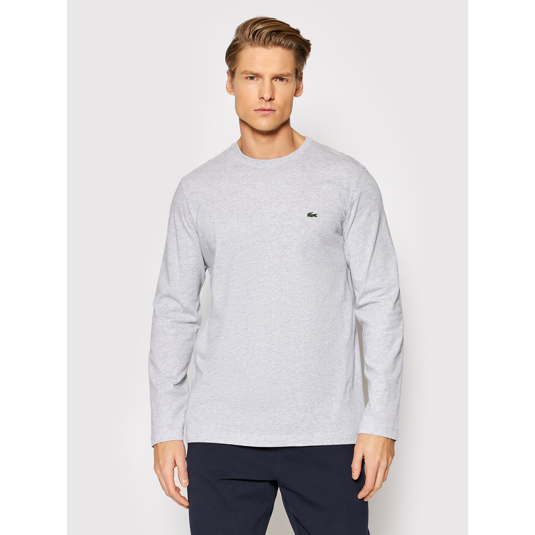 Lacoste Тениска с дълъг ръкав TH2040 Сив Regular Fit - Pepit.bg