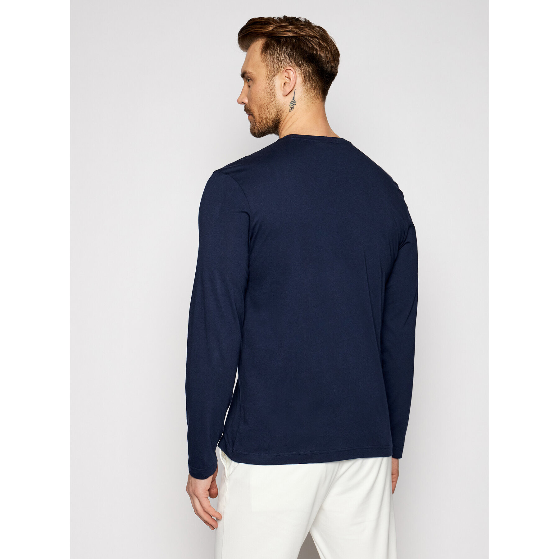 Lacoste Тениска с дълъг ръкав TH2040 Тъмносин Regular Fit - Pepit.bg