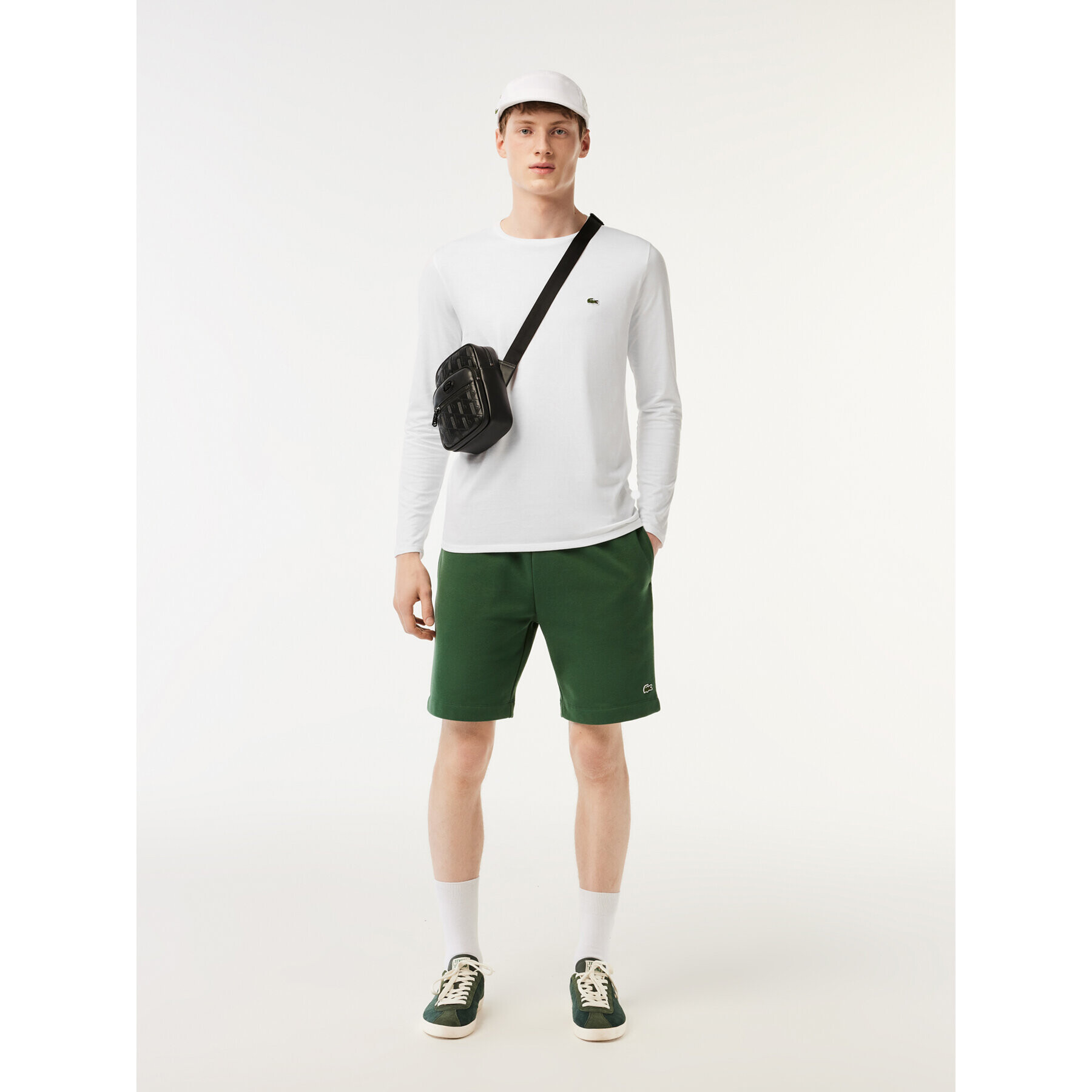 Lacoste Тениска с дълъг ръкав TH6712 Бял Regular Fit - Pepit.bg