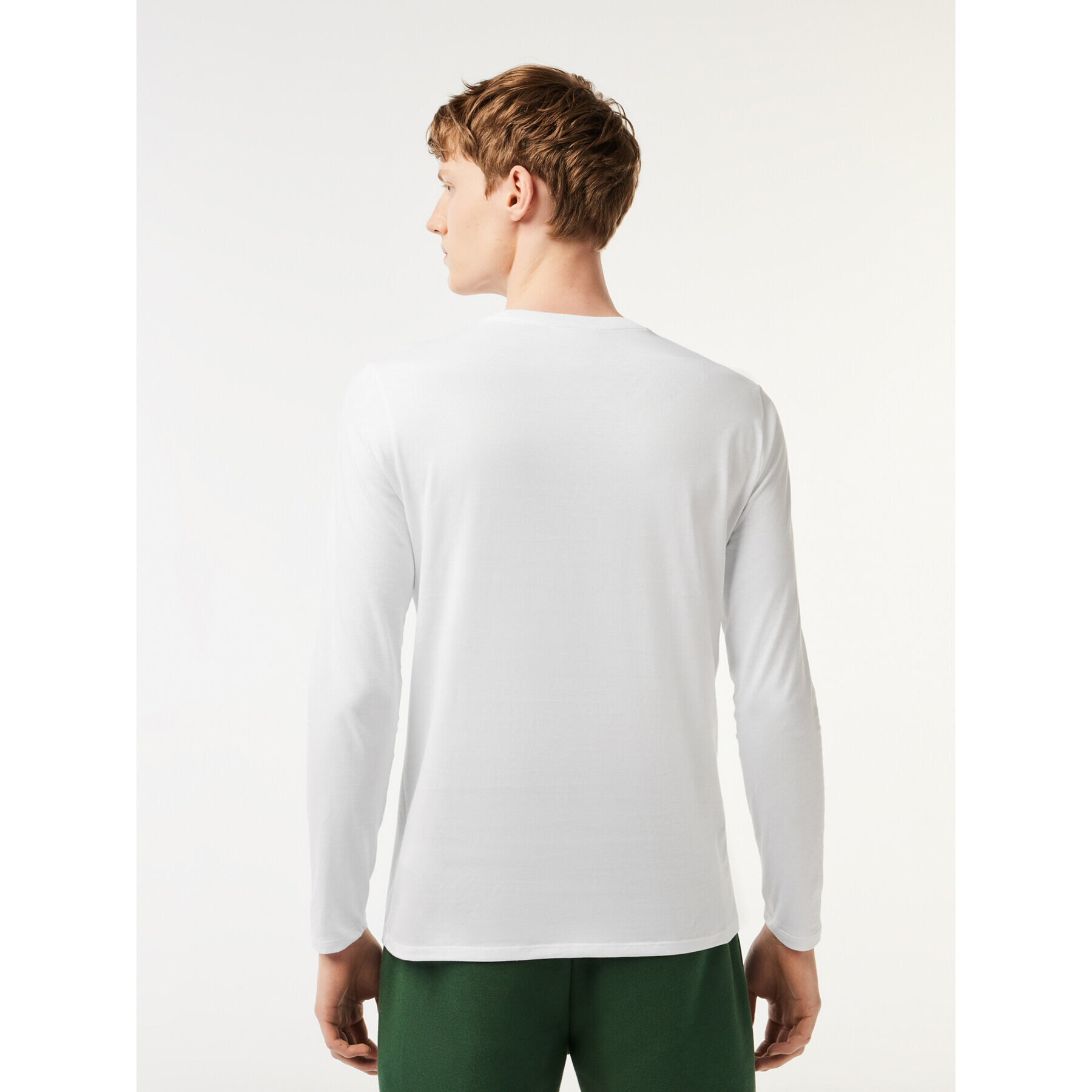Lacoste Тениска с дълъг ръкав TH6712 Бял Regular Fit - Pepit.bg