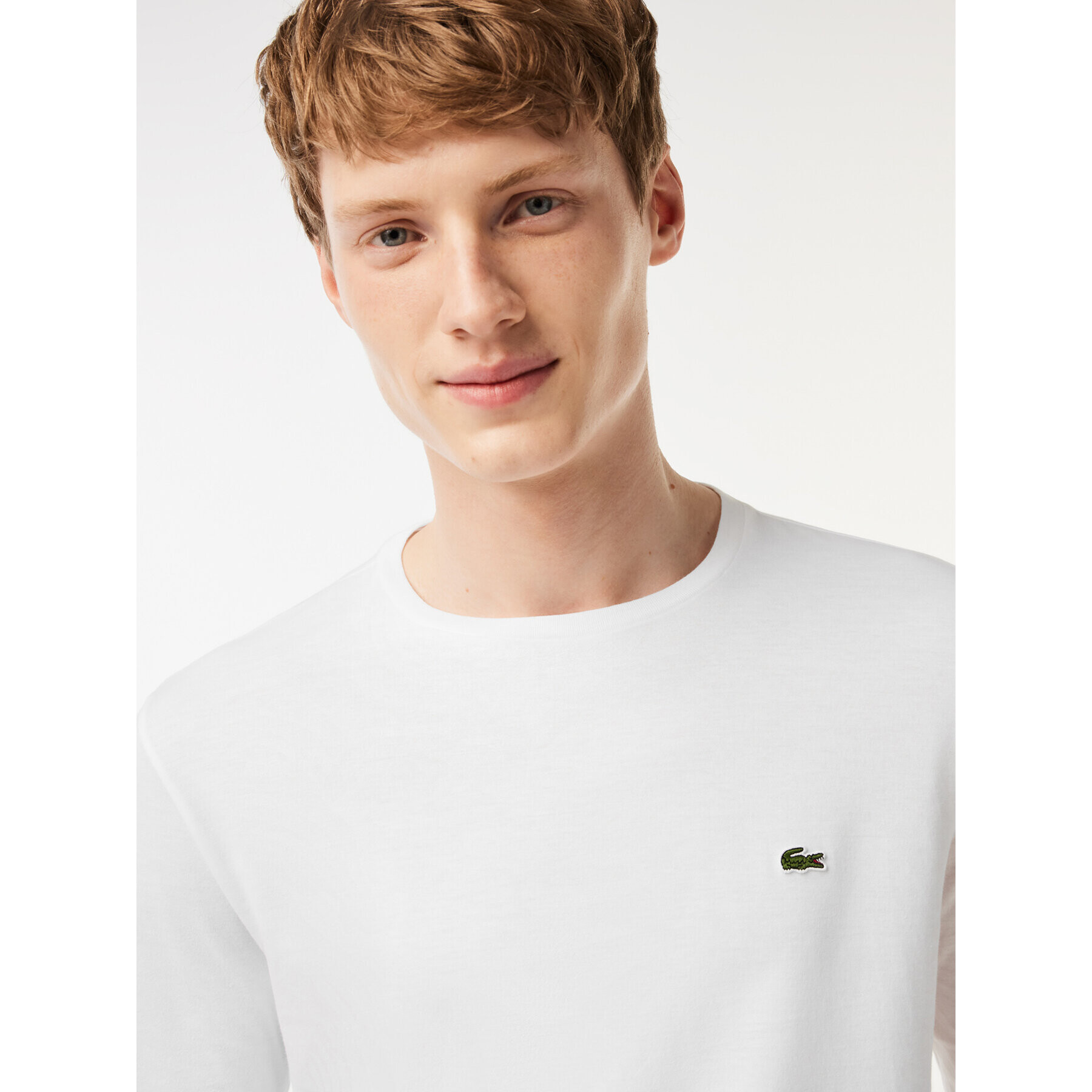 Lacoste Тениска с дълъг ръкав TH6712 Бял Regular Fit - Pepit.bg