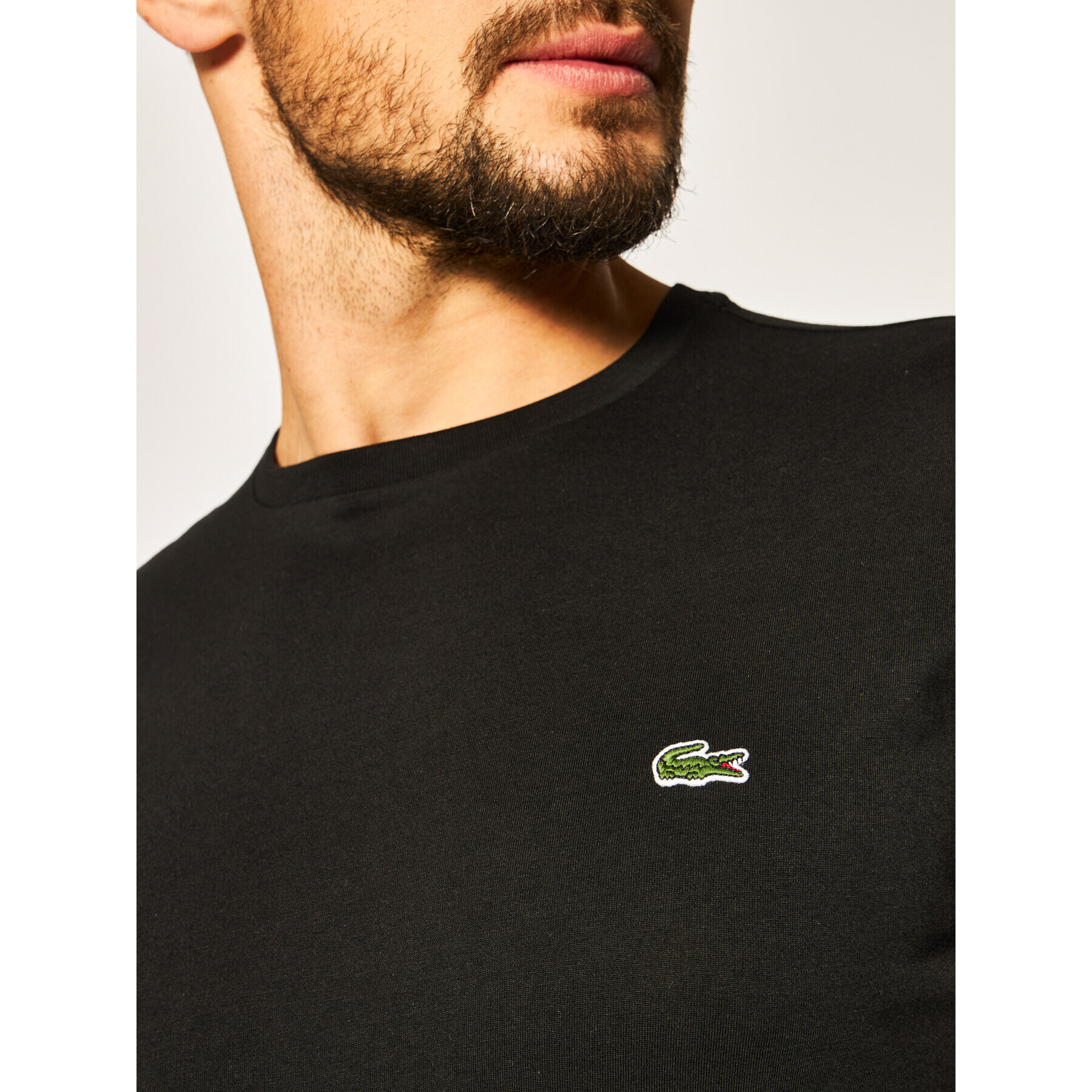 Lacoste Тениска с дълъг ръкав TH6712 Черен Regular Fit - Pepit.bg