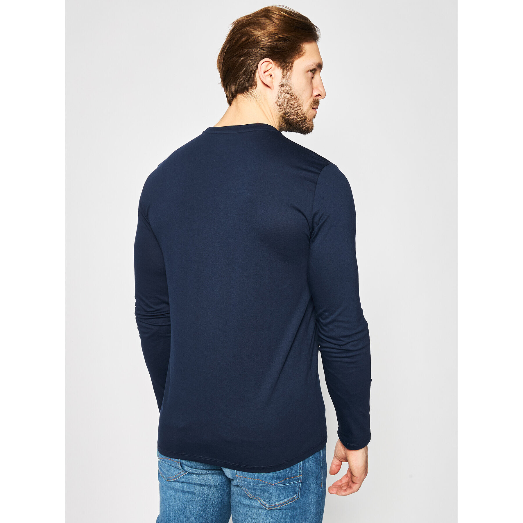 Lacoste Тениска с дълъг ръкав TH6712 Тъмносин Regular Fit - Pepit.bg
