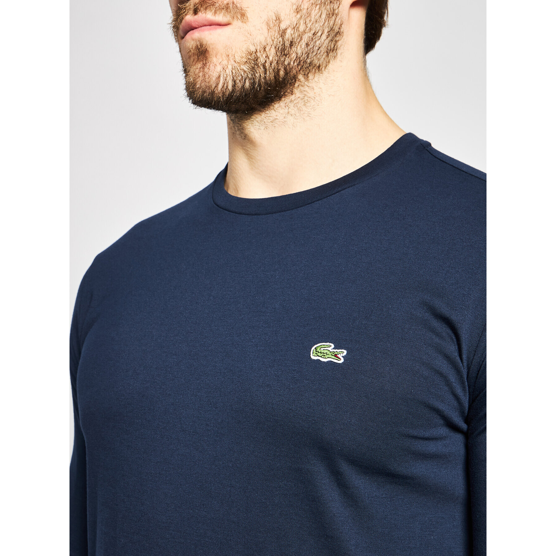 Lacoste Тениска с дълъг ръкав TH6712 Тъмносин Regular Fit - Pepit.bg
