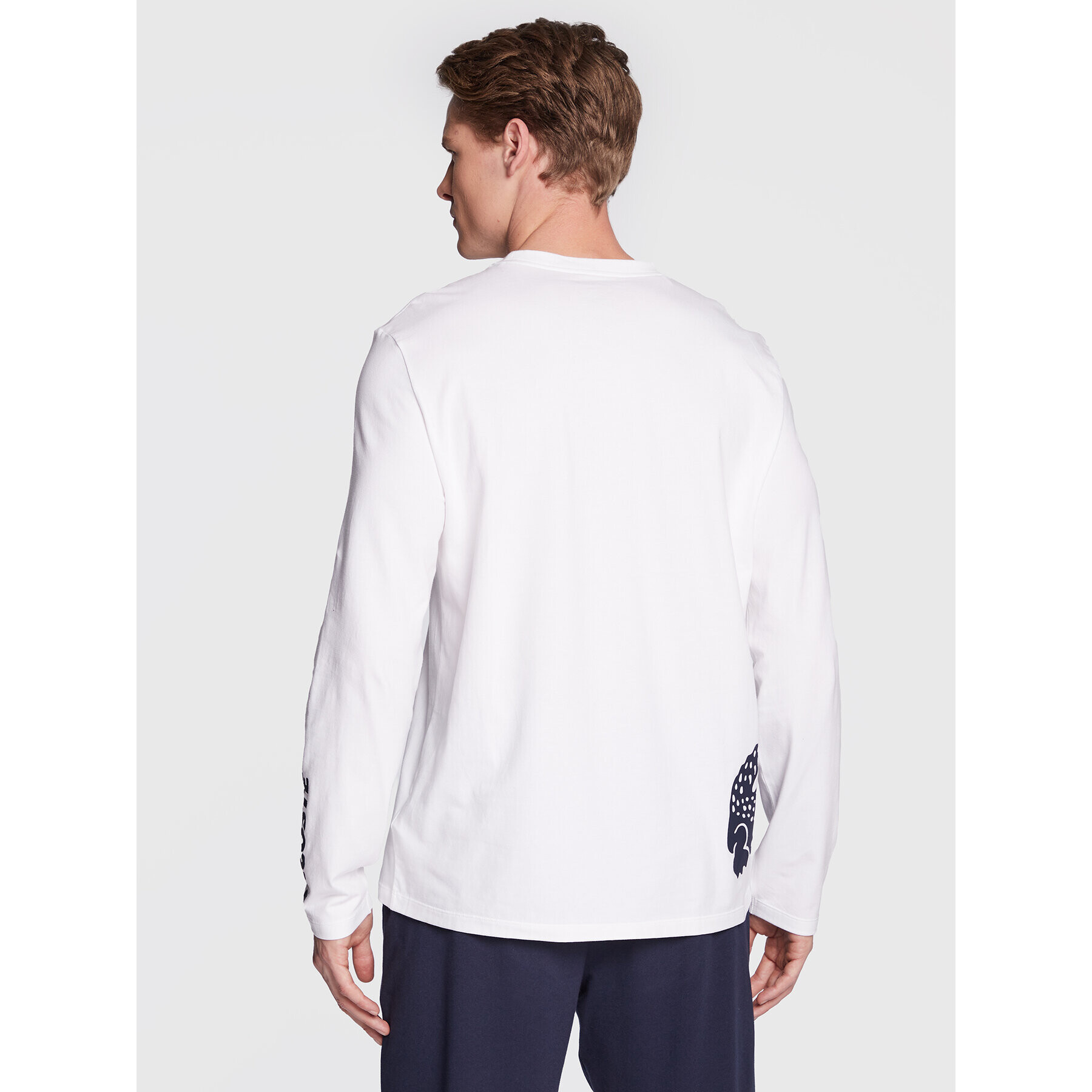 Lacoste Тениска с дълъг ръкав TH9961 Бял Regular Fit - Pepit.bg