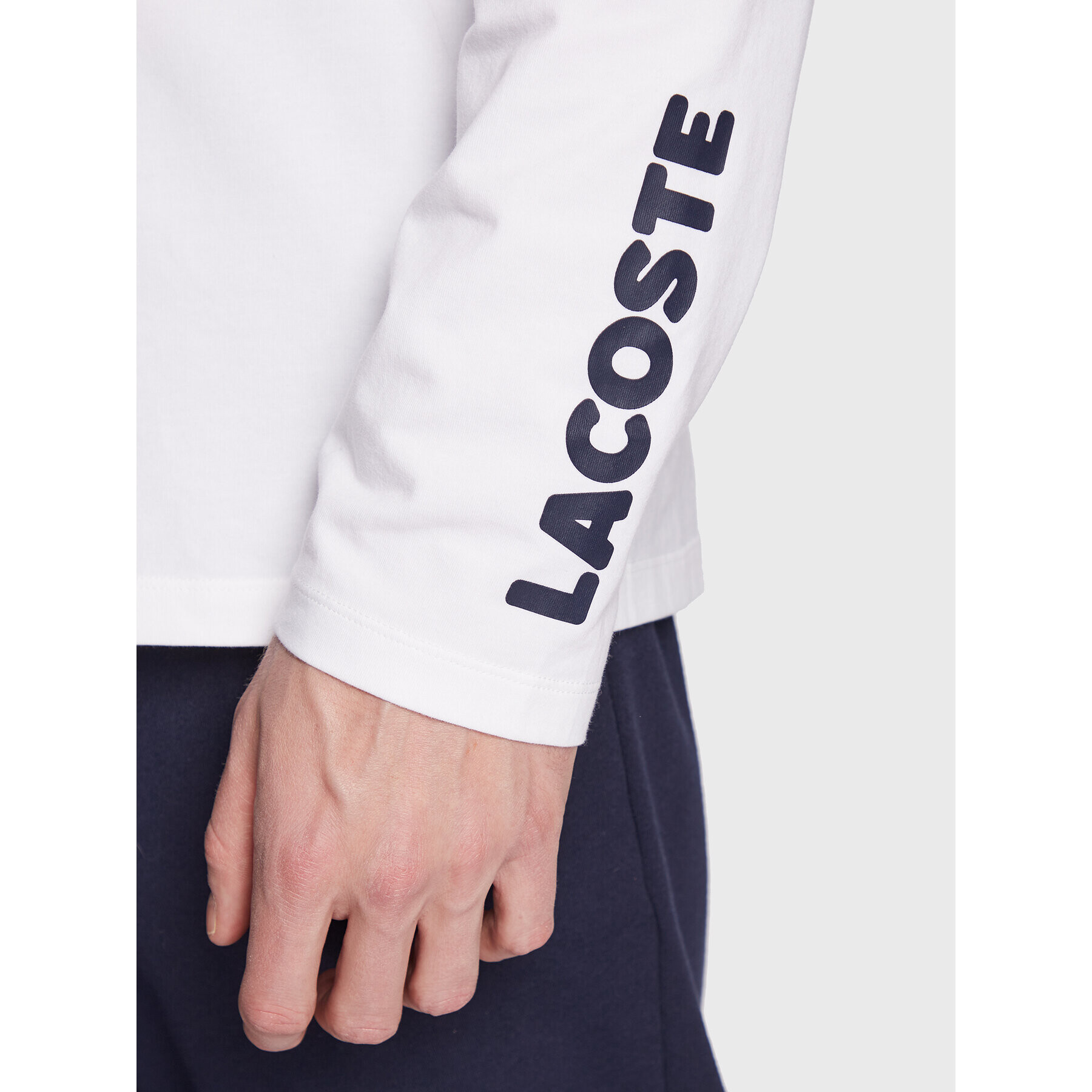 Lacoste Тениска с дълъг ръкав TH9961 Бял Regular Fit - Pepit.bg