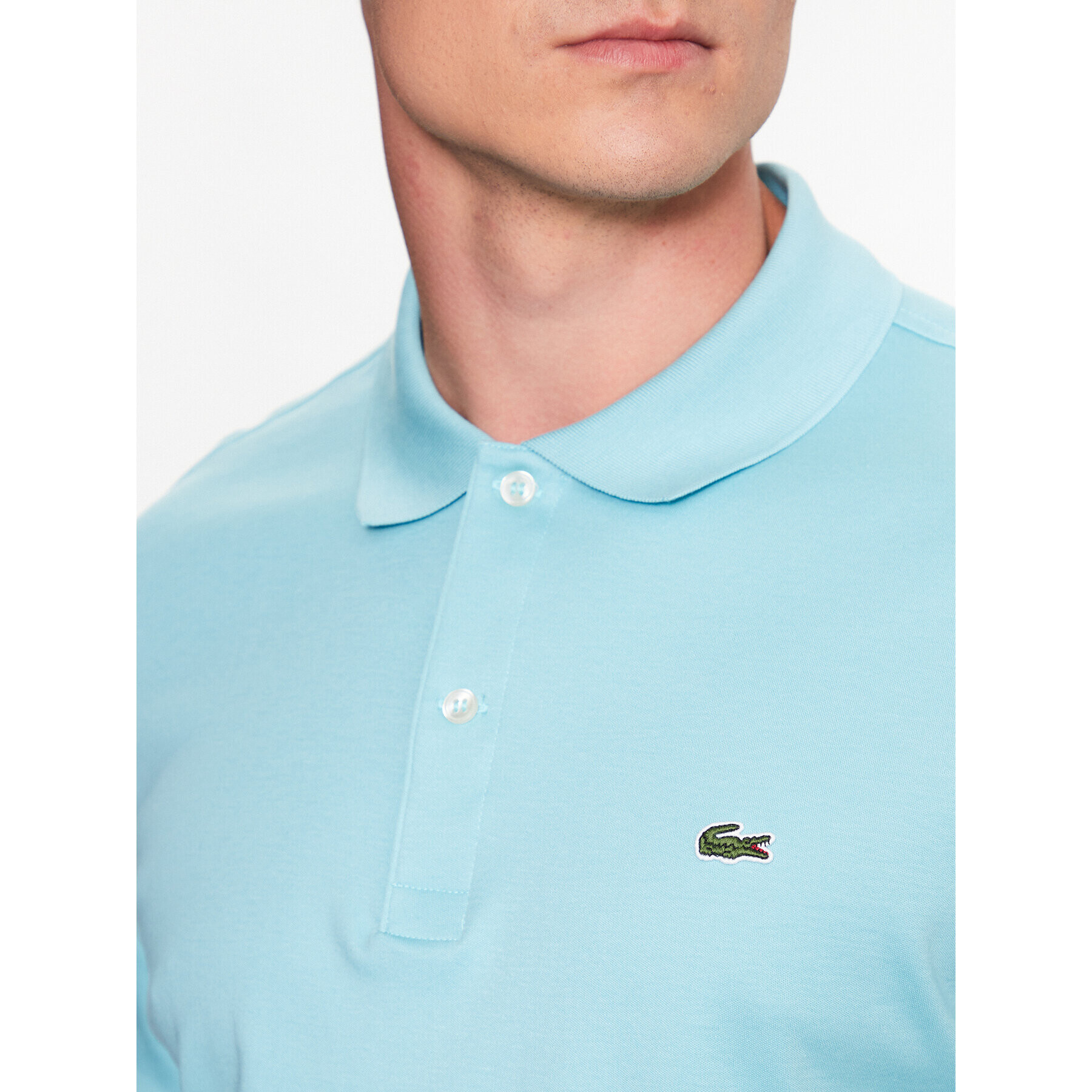Lacoste Тениска с яка и копчета DH2050 Син Regular Fit - Pepit.bg