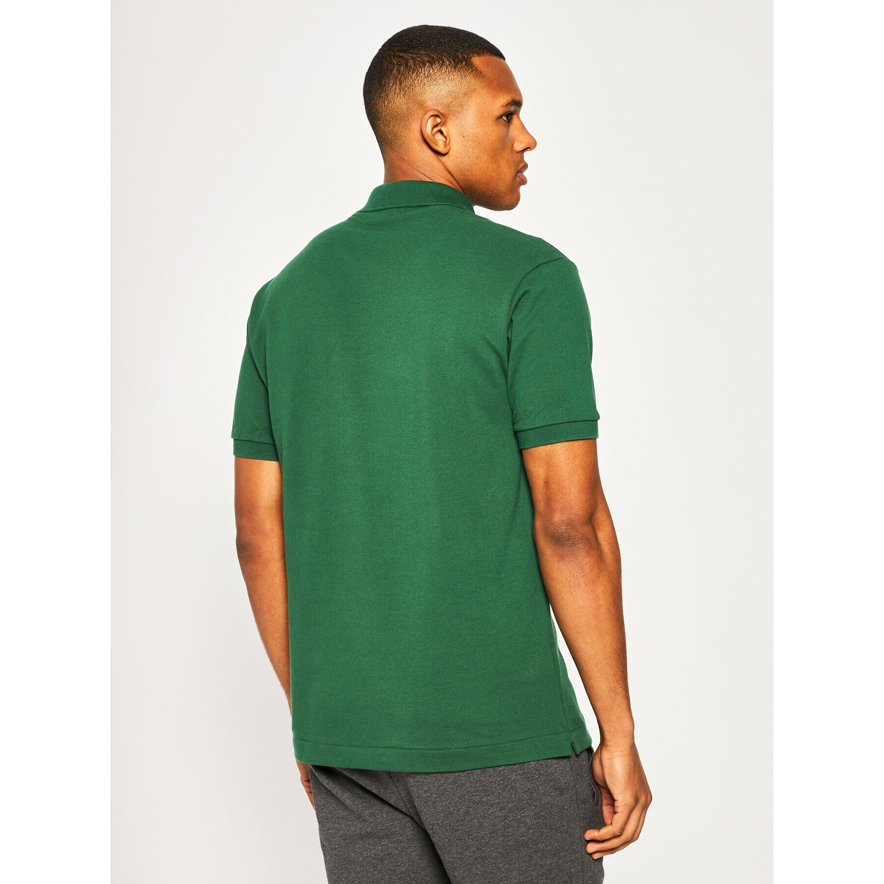 Lacoste Тениска с яка и копчета L1212 Зелен Regular Fit - Pepit.bg