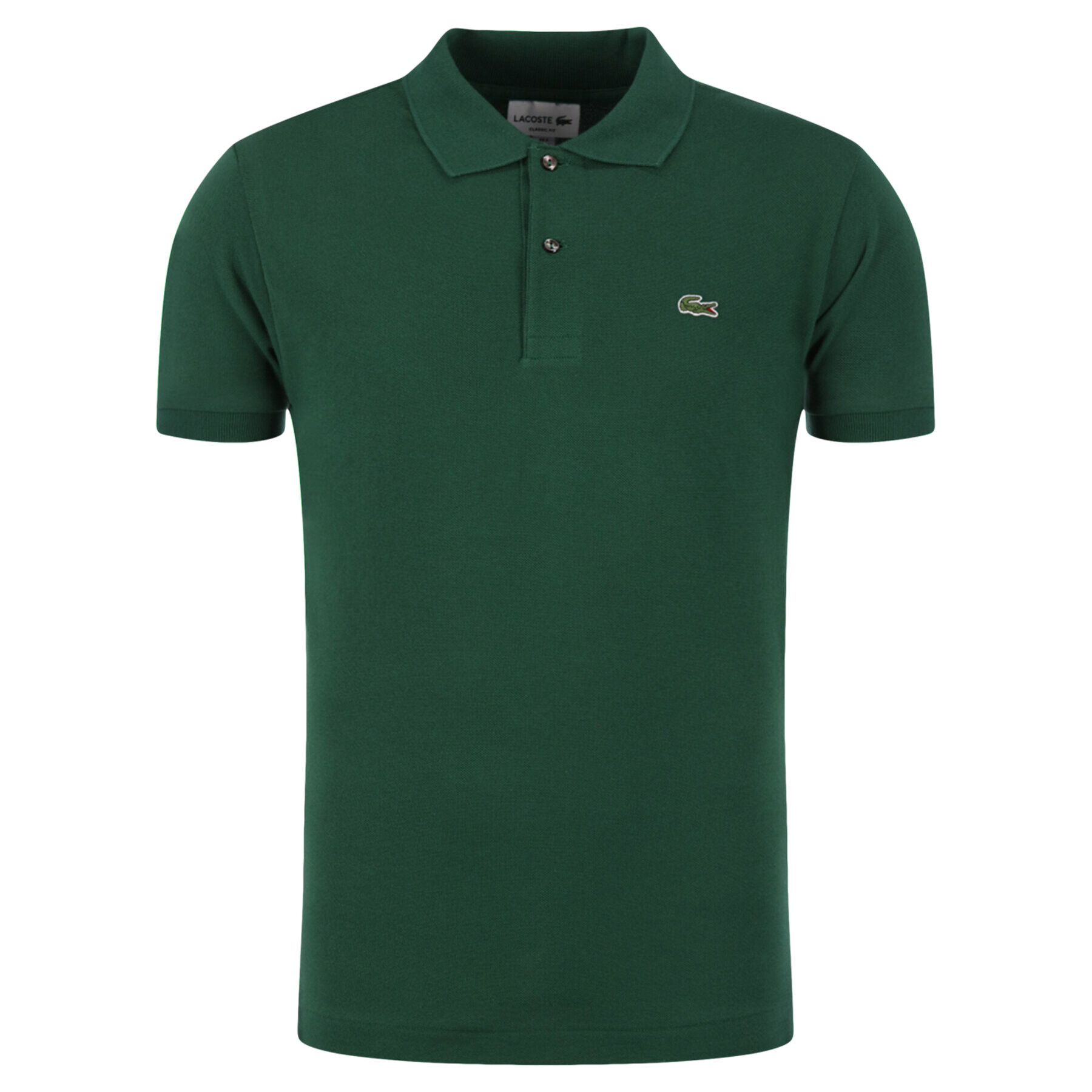 Lacoste Тениска с яка и копчета L1212 Зелен Regular Fit - Pepit.bg