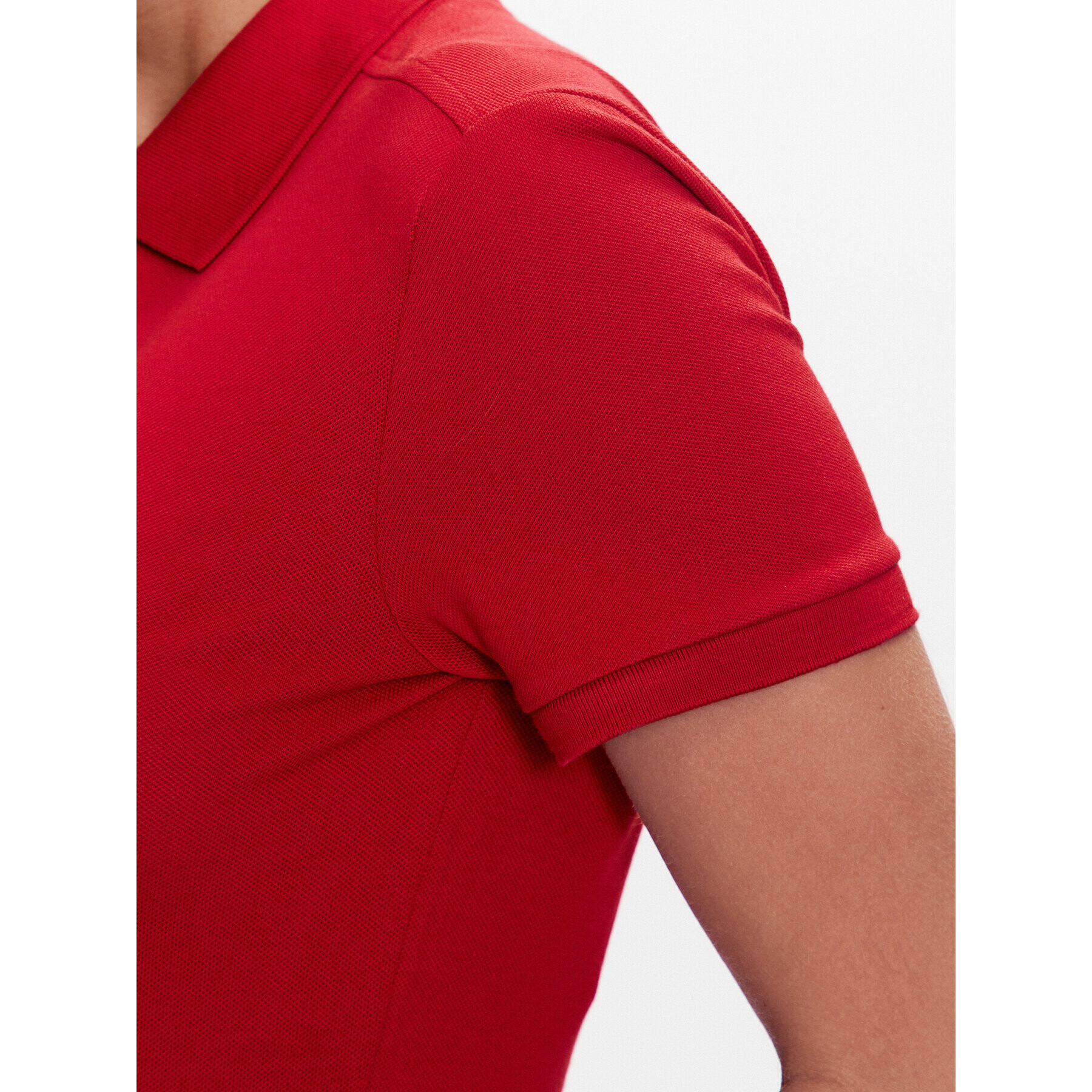 Lacoste Тениска с яка и копчета PF5462 Червен Regular Fit - Pepit.bg