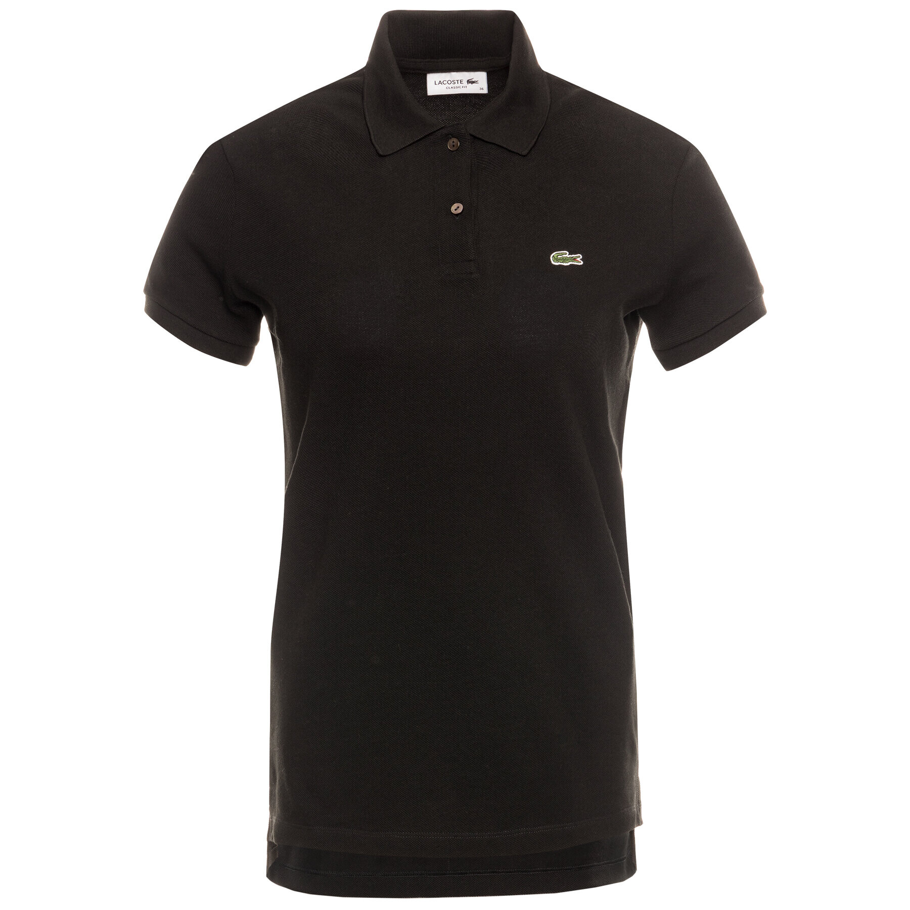 Lacoste Тениска с яка и копчета PF7839 Черен Classic Fit - Pepit.bg