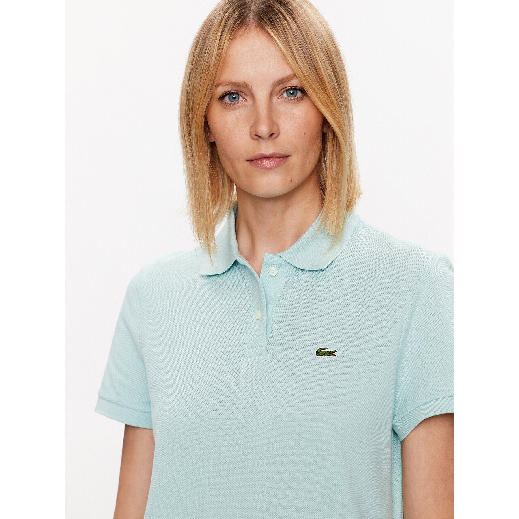 Lacoste Тениска с яка и копчета PF7839 Зелен Regular Fit - Pepit.bg