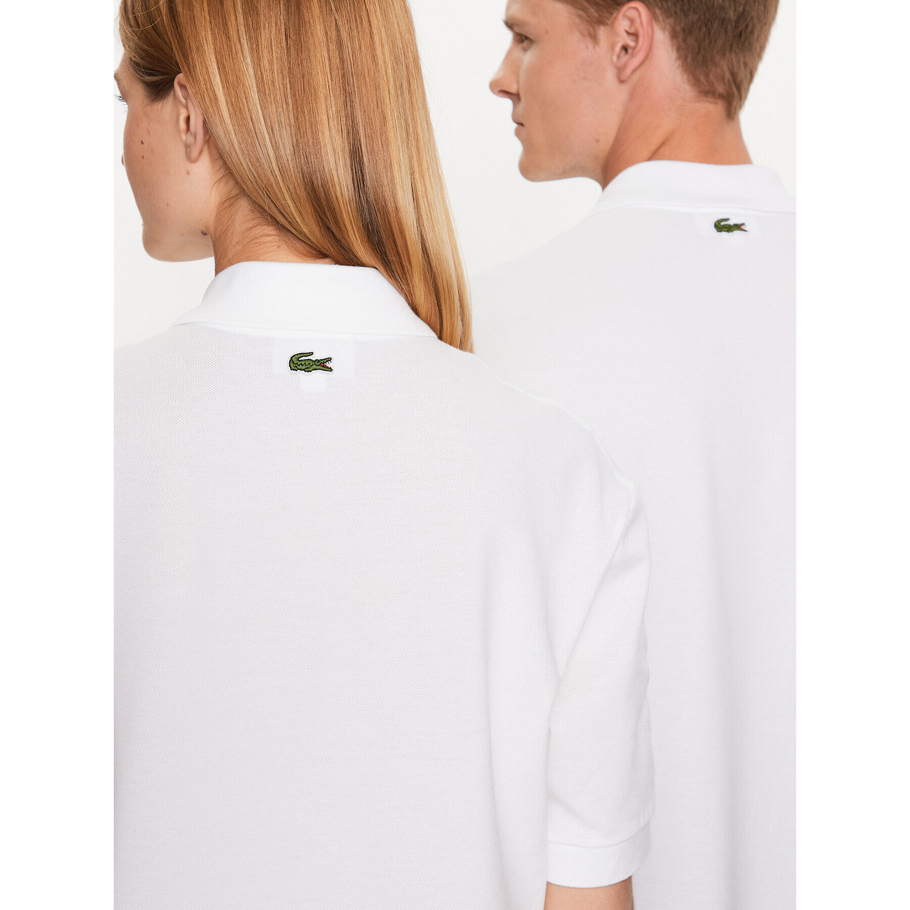 Lacoste Тениска с яка и копчета PH3922 Бял Regular Fit - Pepit.bg