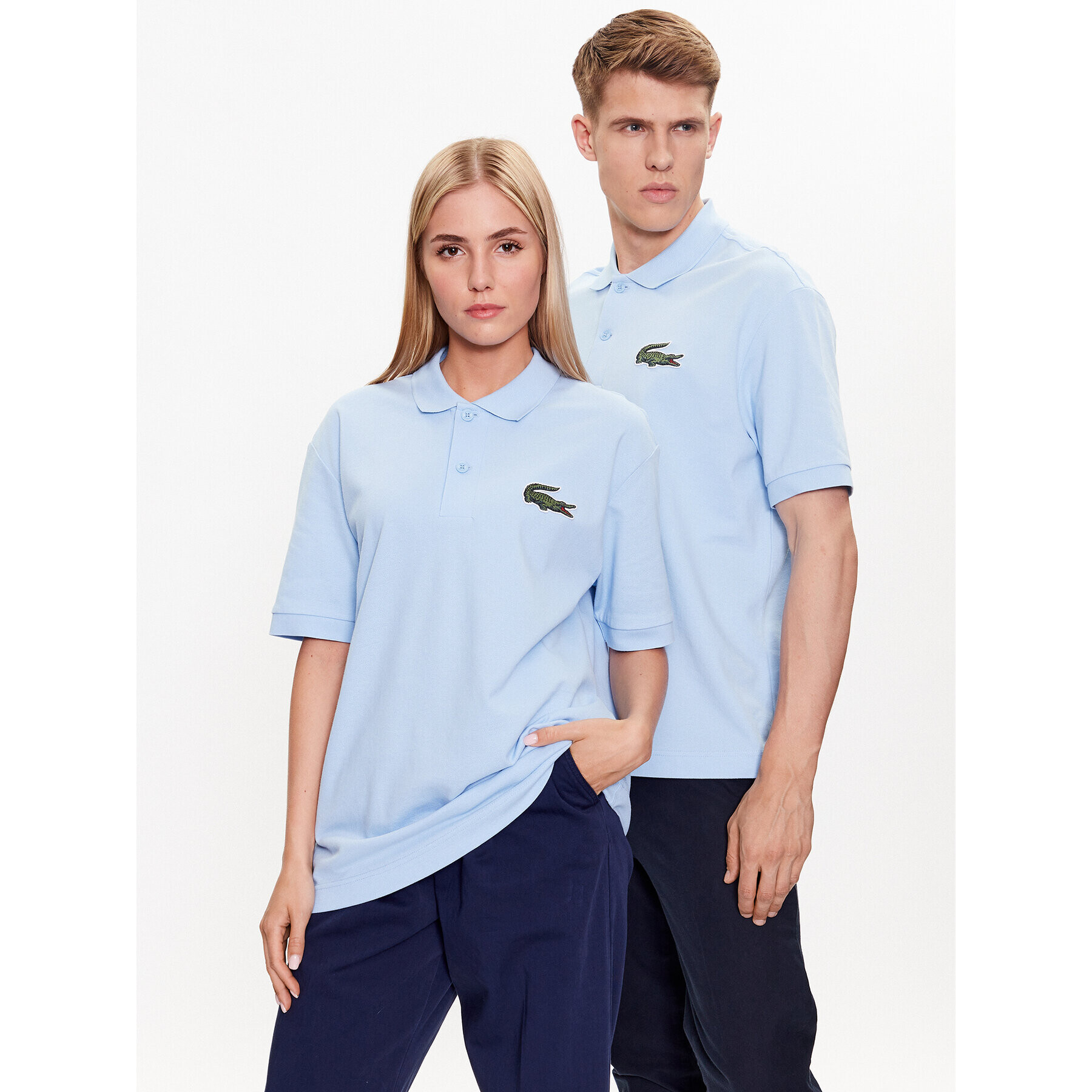 Lacoste Тениска с яка и копчета PH3922 Син Regular Fit - Pepit.bg