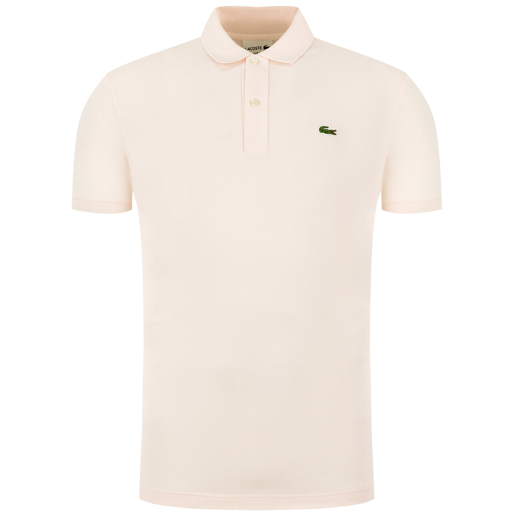 Lacoste Тениска с яка и копчета PH4012 Розов Slim Fit - Pepit.bg