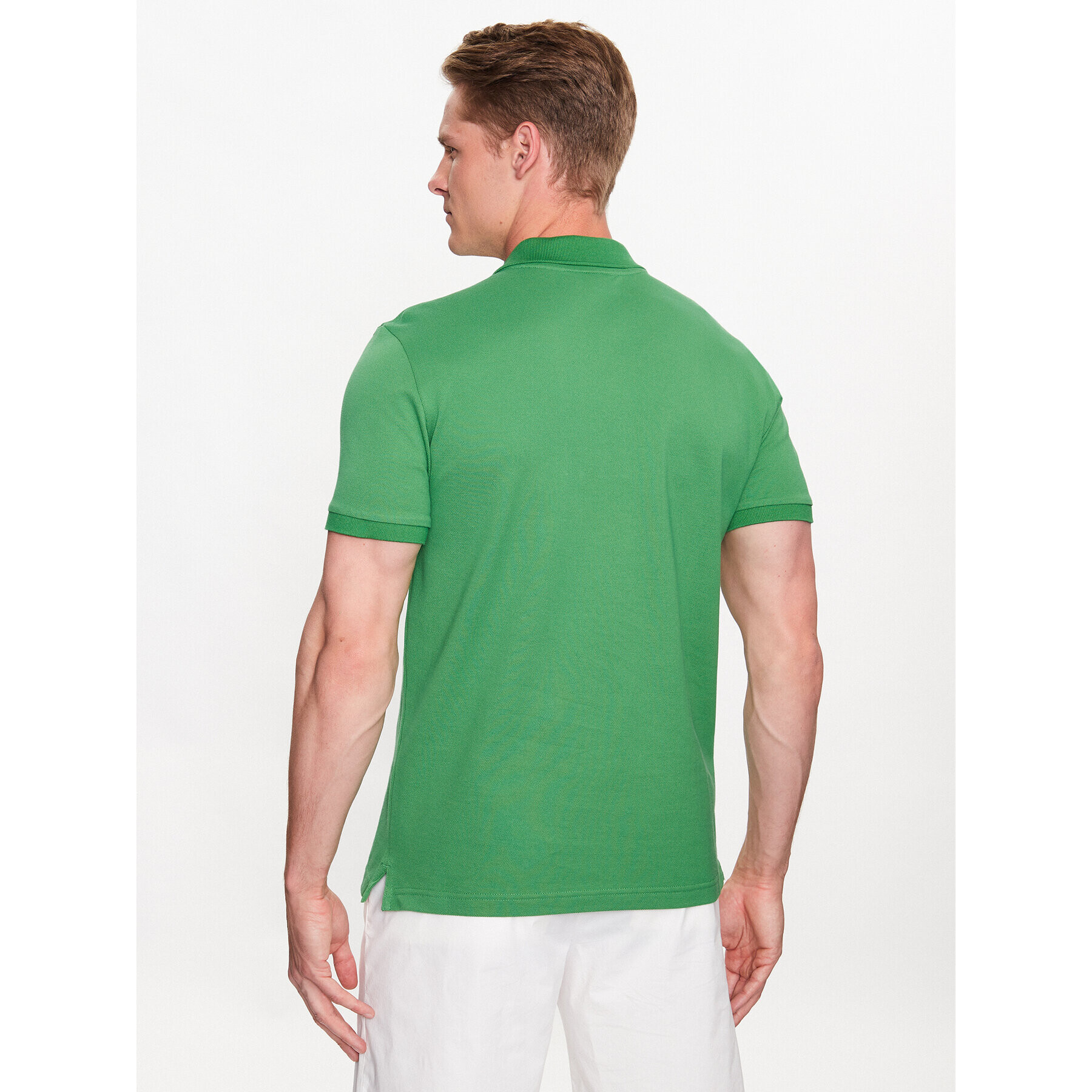 Lacoste Тениска с яка и копчета PH4012 Зелен Regular Fit - Pepit.bg