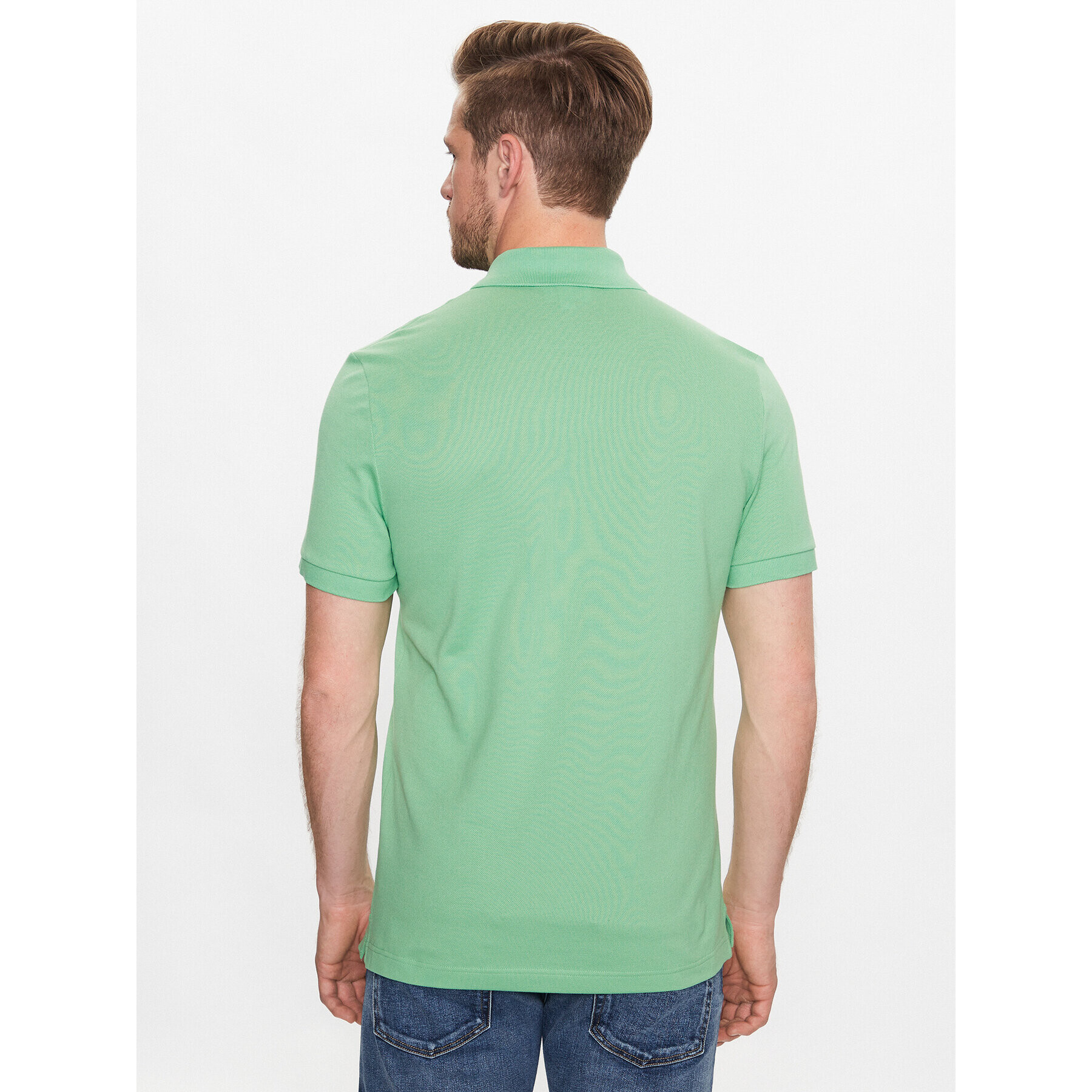 Lacoste Тениска с яка и копчета PH4012 Зелен Regular Fit - Pepit.bg