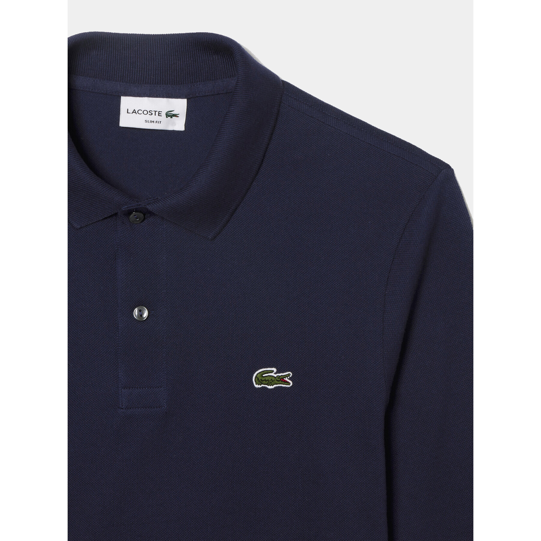 Lacoste Тениска с яка и копчета PH4013 Тъмносин Regular Fit - Pepit.bg