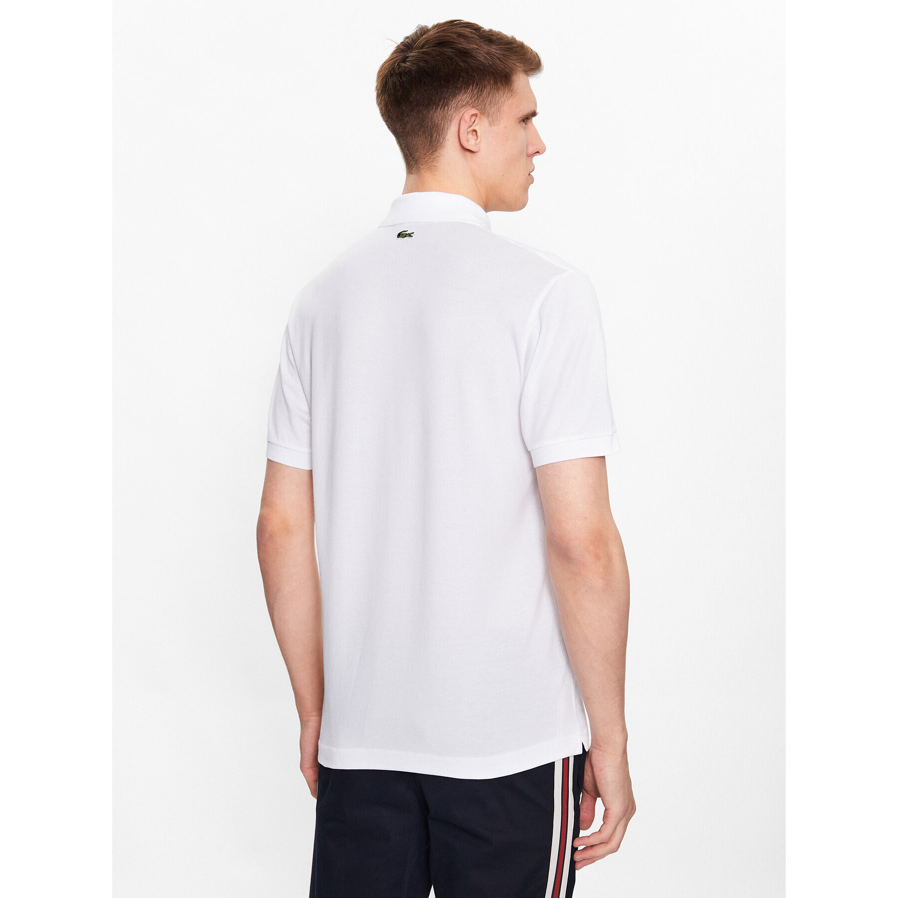 Lacoste Тениска с яка и копчета PH7057 Бял Regular Fit - Pepit.bg