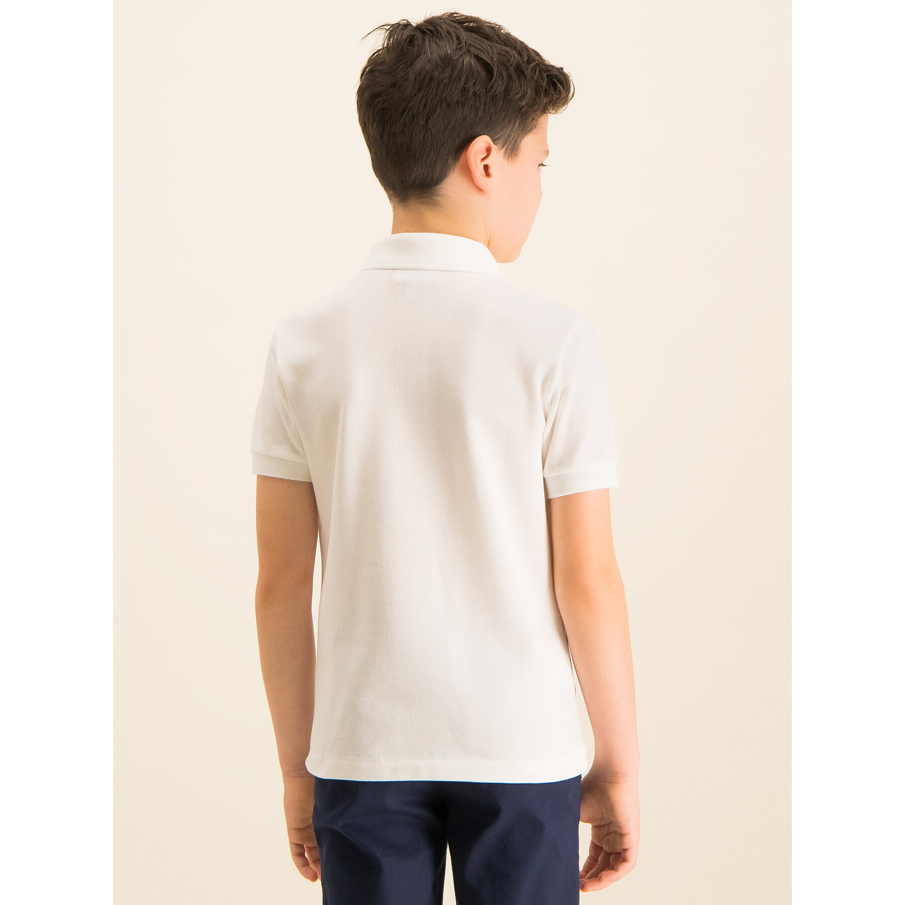 Lacoste Тениска с яка и копчета PJ2909 Бял Regular Fit - Pepit.bg