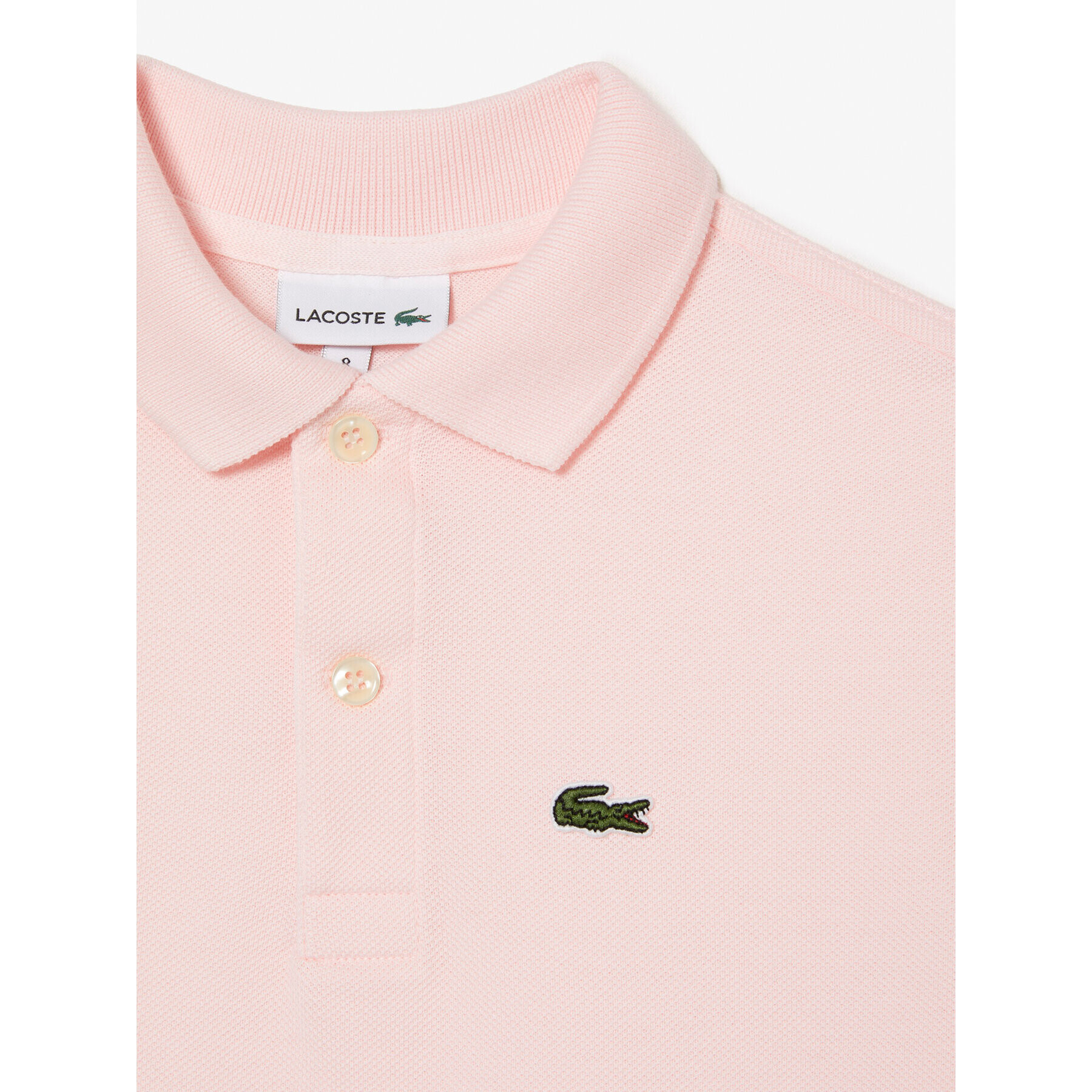 Lacoste Тениска с яка и копчета PJ2909 Розов Regular Fit - Pepit.bg