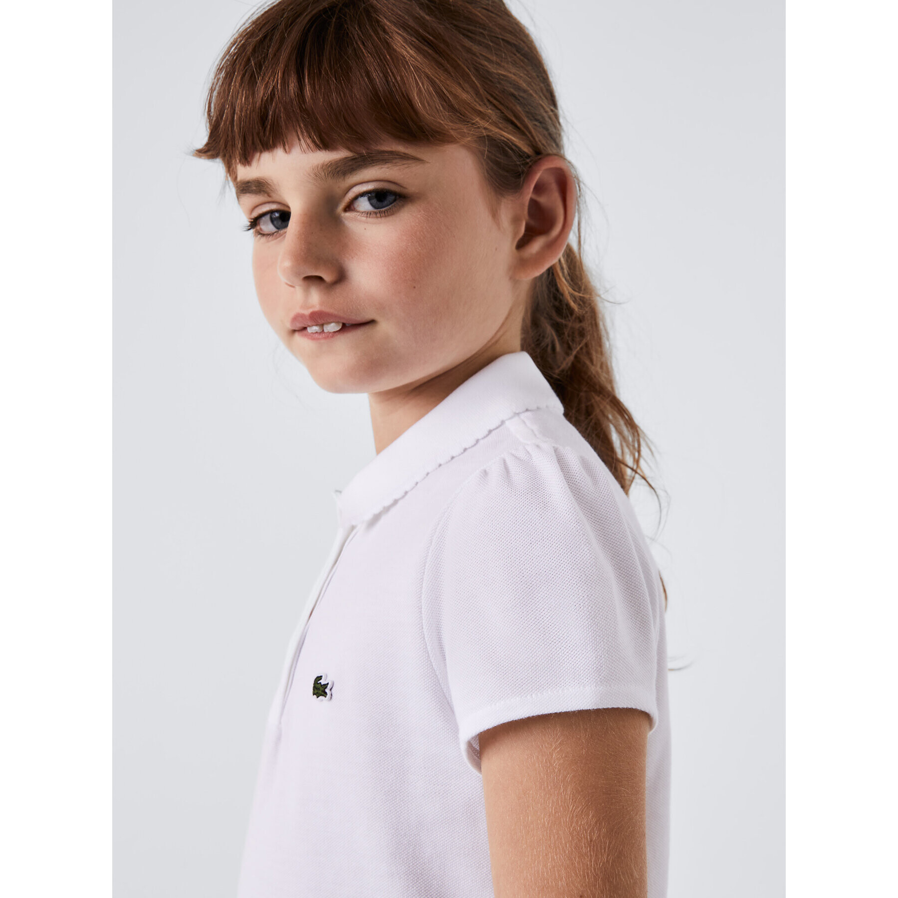 Lacoste Тениска с яка и копчета PJ3594 Бял Regular Fit - Pepit.bg