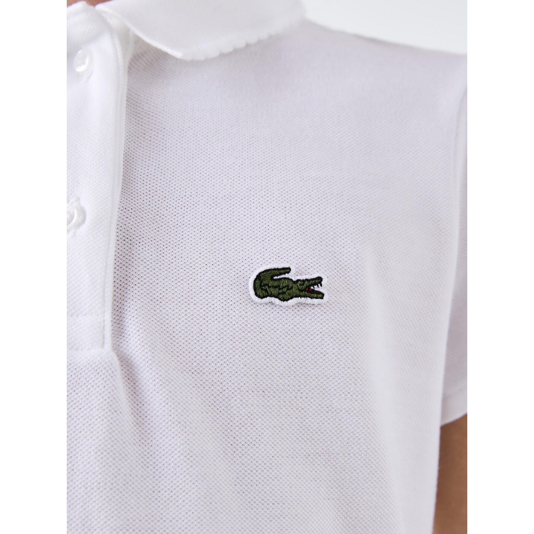 Lacoste Тениска с яка и копчета PJ3594 Бял Regular Fit - Pepit.bg