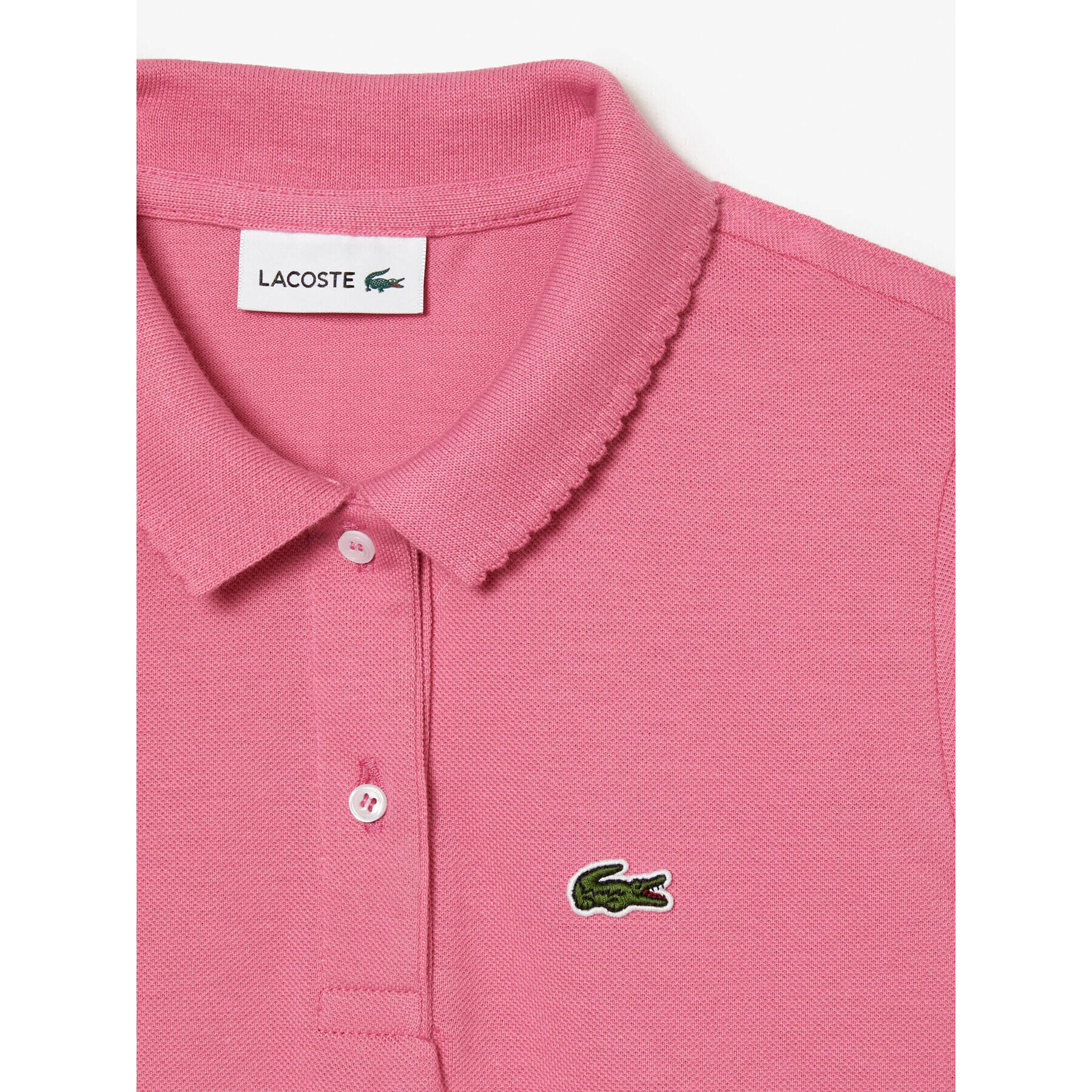 Lacoste Тениска с яка и копчета PJ3594 Розов Regular Fit - Pepit.bg