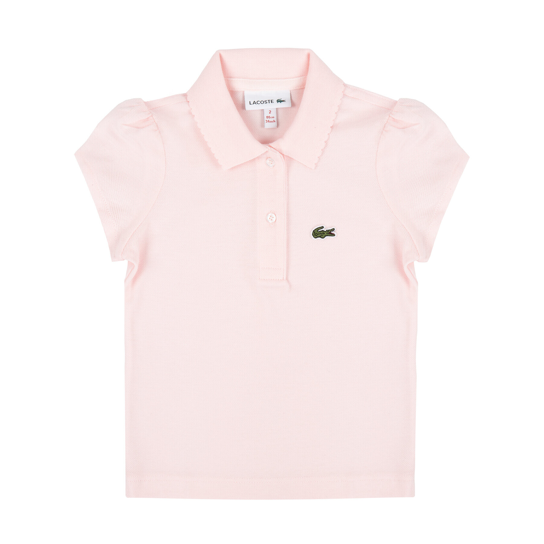 Lacoste Тениска с яка и копчета PJ3594 Розов Regular Fit - Pepit.bg