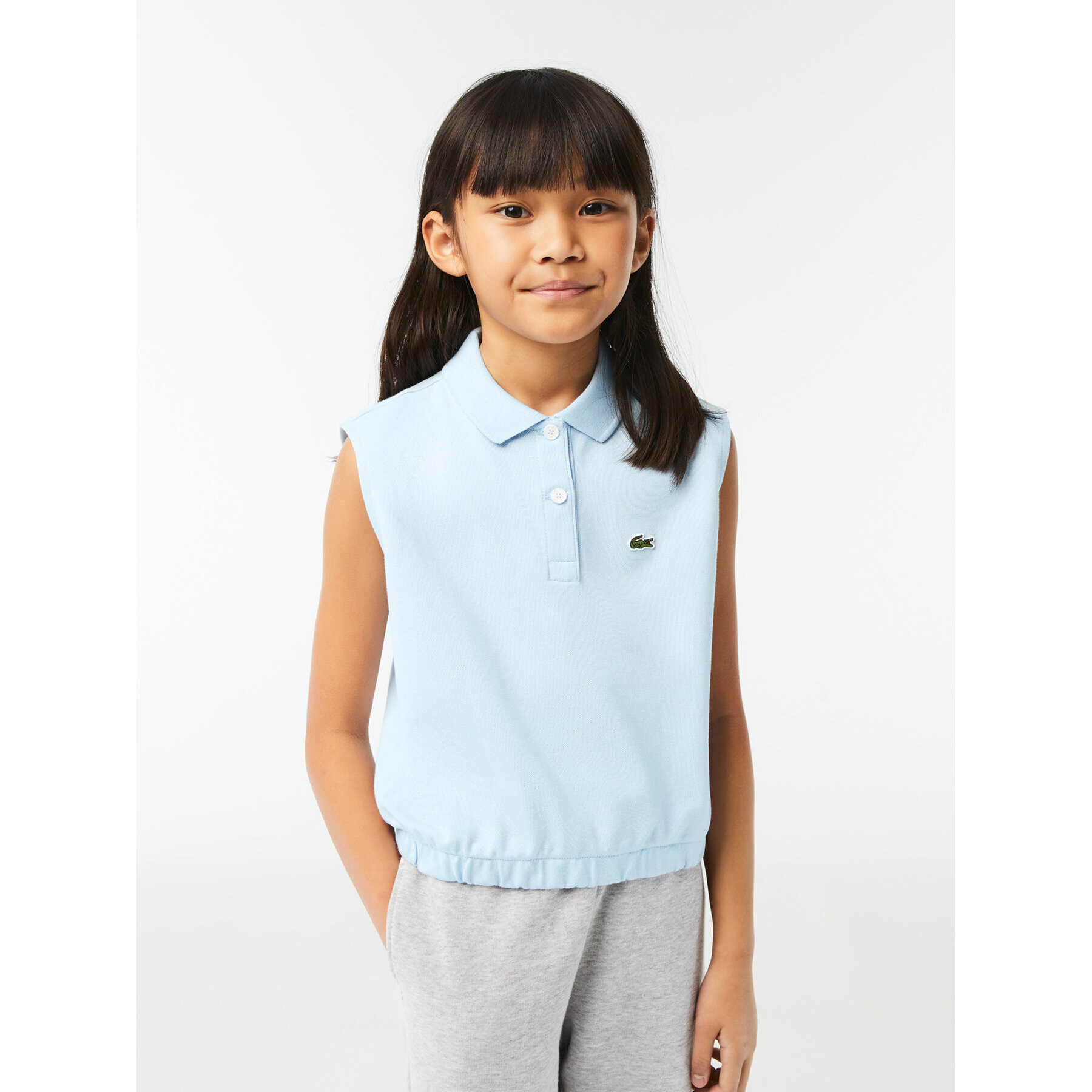Lacoste Тениска с яка и копчета PJ5262 Син Regular Fit - Pepit.bg