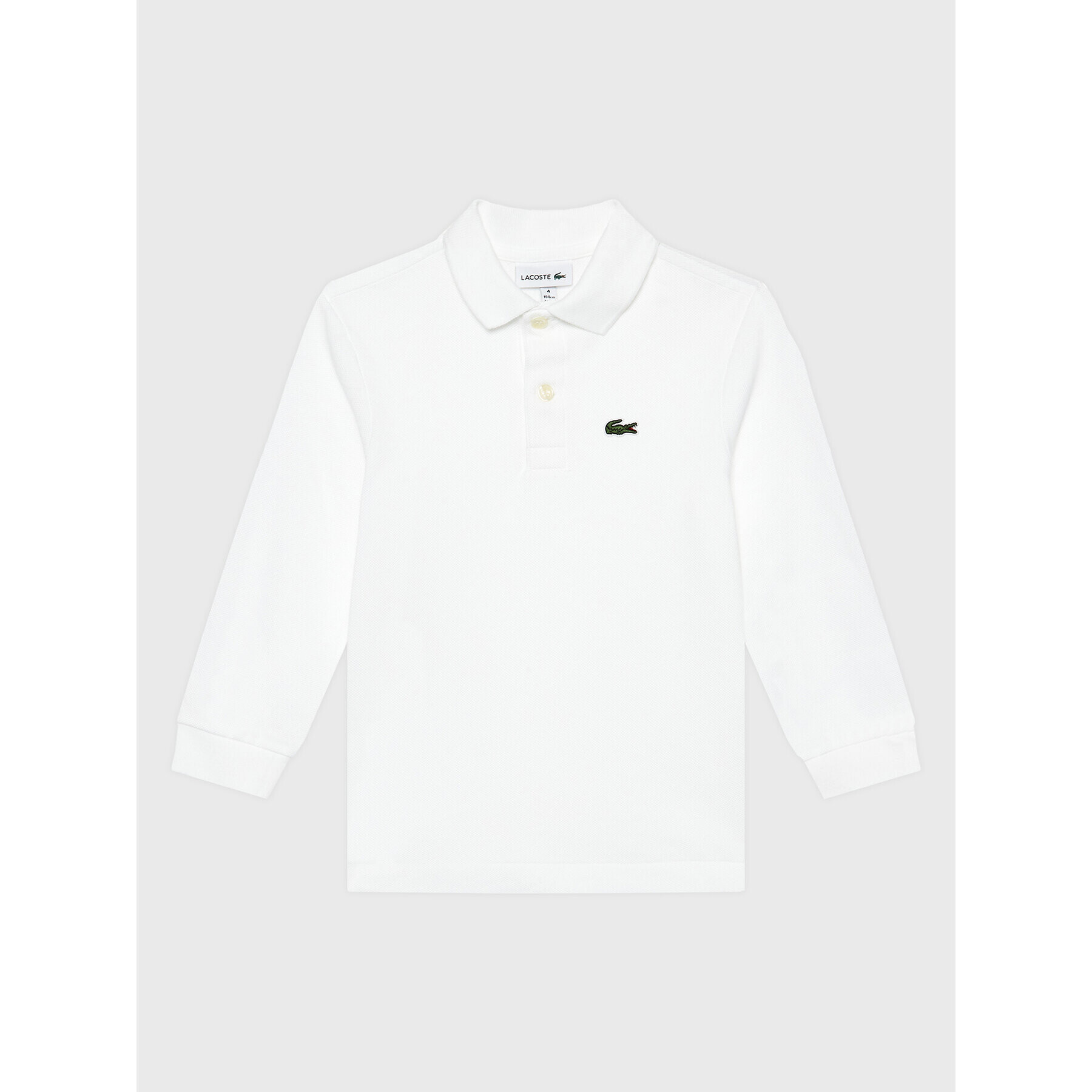 Lacoste Тениска с яка и копчета PJ8915 Бял Regular Fit - Pepit.bg