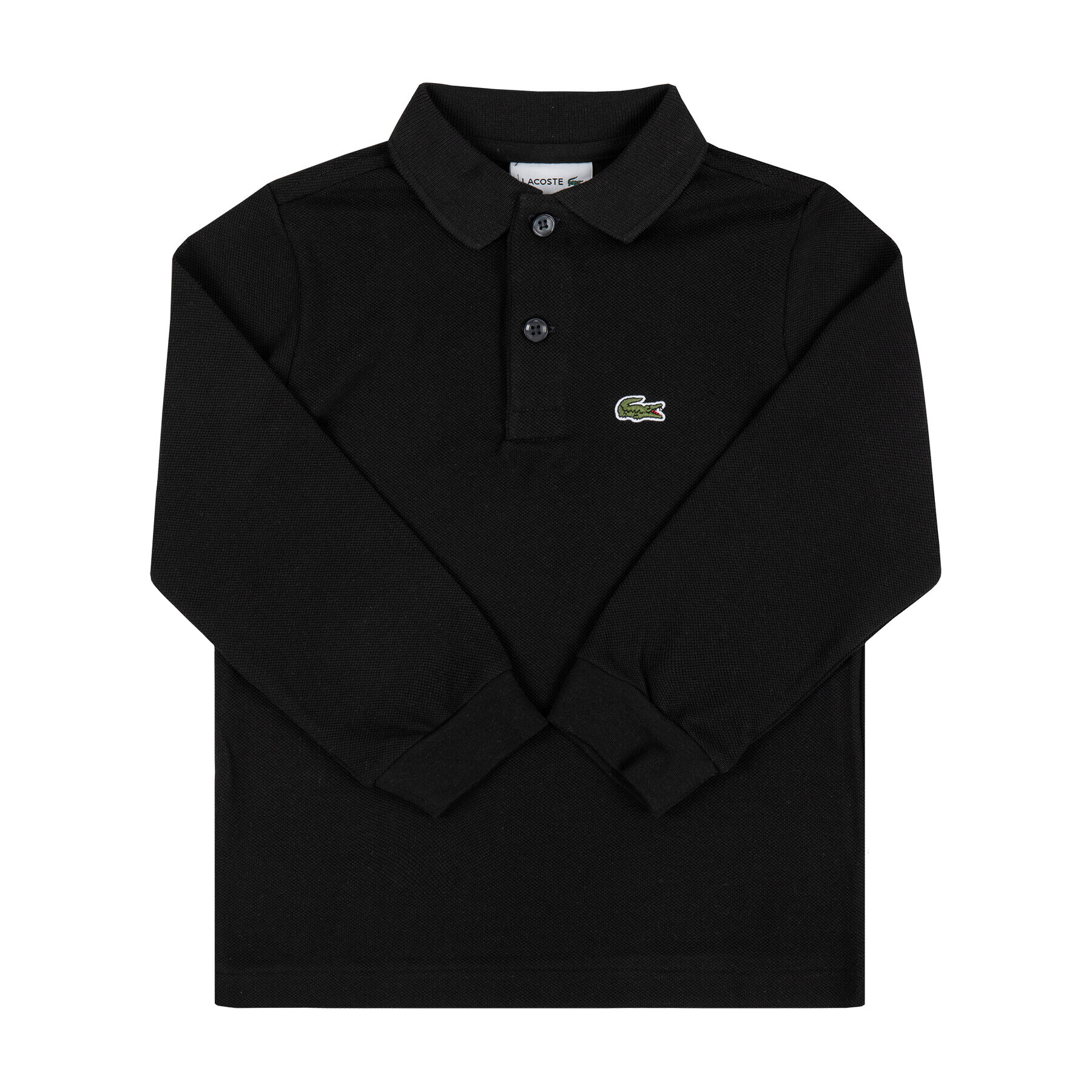 Lacoste Тениска с яка и копчета PJ8915 Черен Regular Fit - Pepit.bg