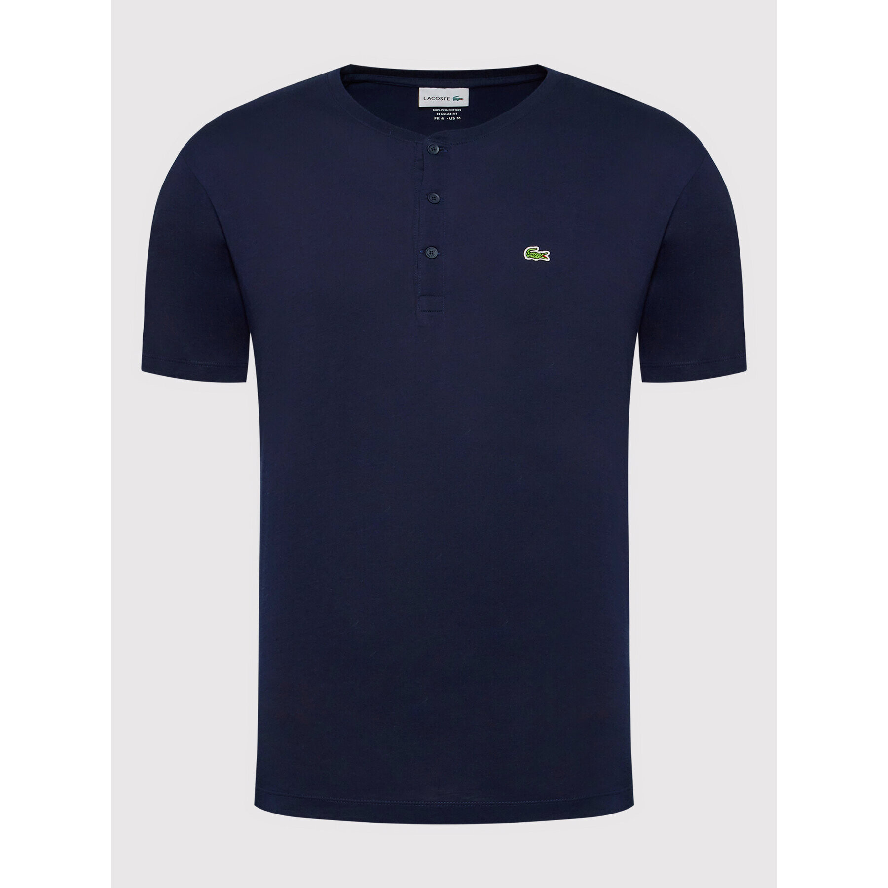 Lacoste Тениска с яка и копчета TH0884 Тъмносин Regular Fit - Pepit.bg