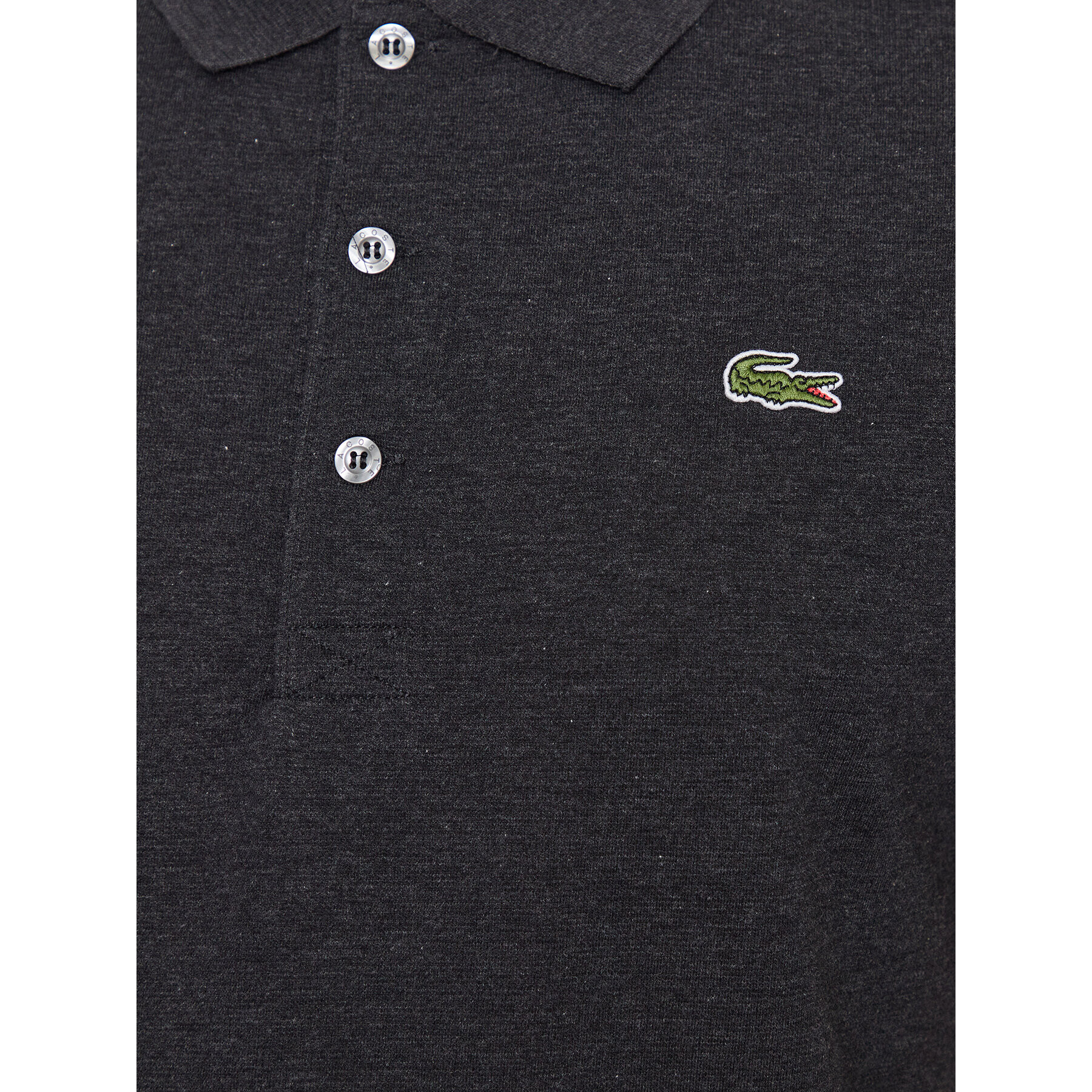 Lacoste Тениска с яка и копчета YH4801 Черен Regular Fit - Pepit.bg