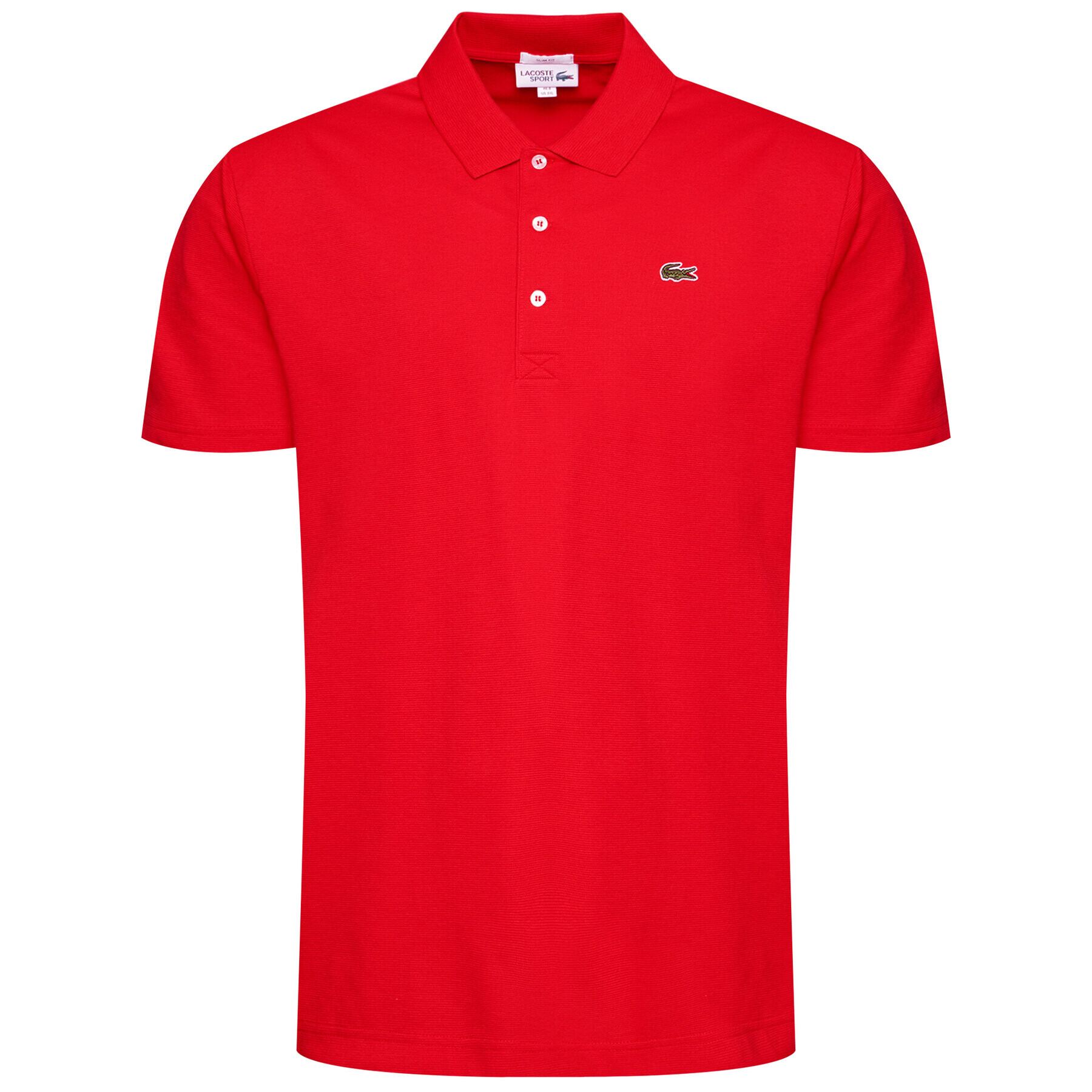 Lacoste Тениска с яка и копчета YH4801 Червен Slim Fit - Pepit.bg