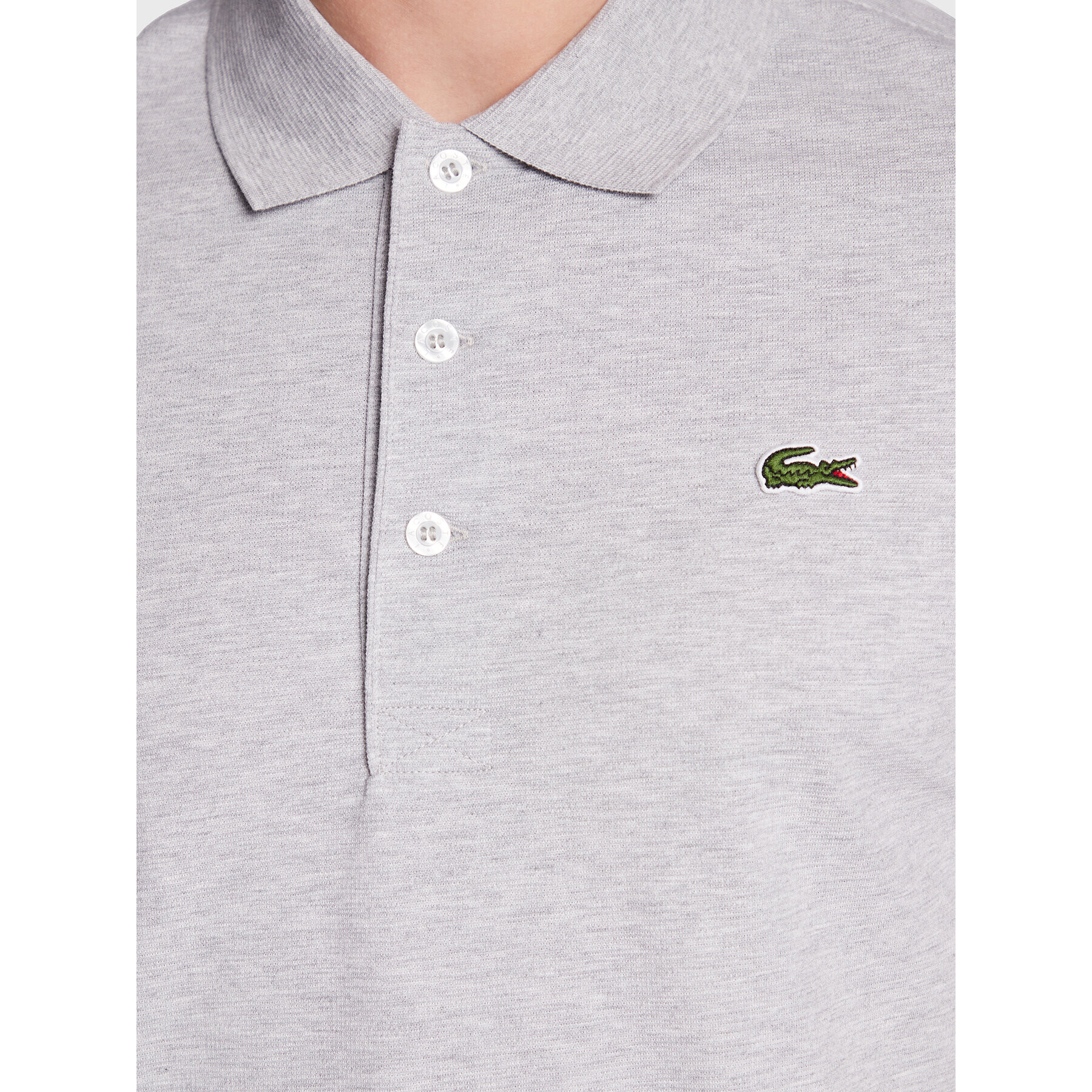 Lacoste Тениска с яка и копчета YH4801 Сив Slim Fit - Pepit.bg