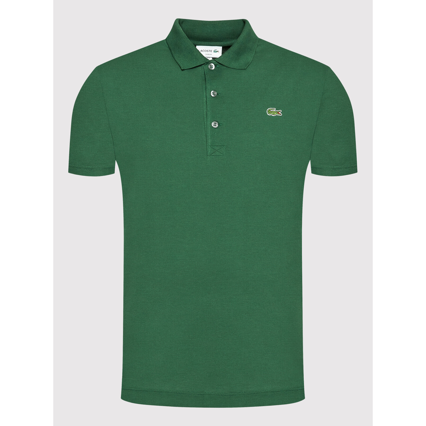 Lacoste Тениска с яка и копчета YH4801 Зелен Slim Fit - Pepit.bg