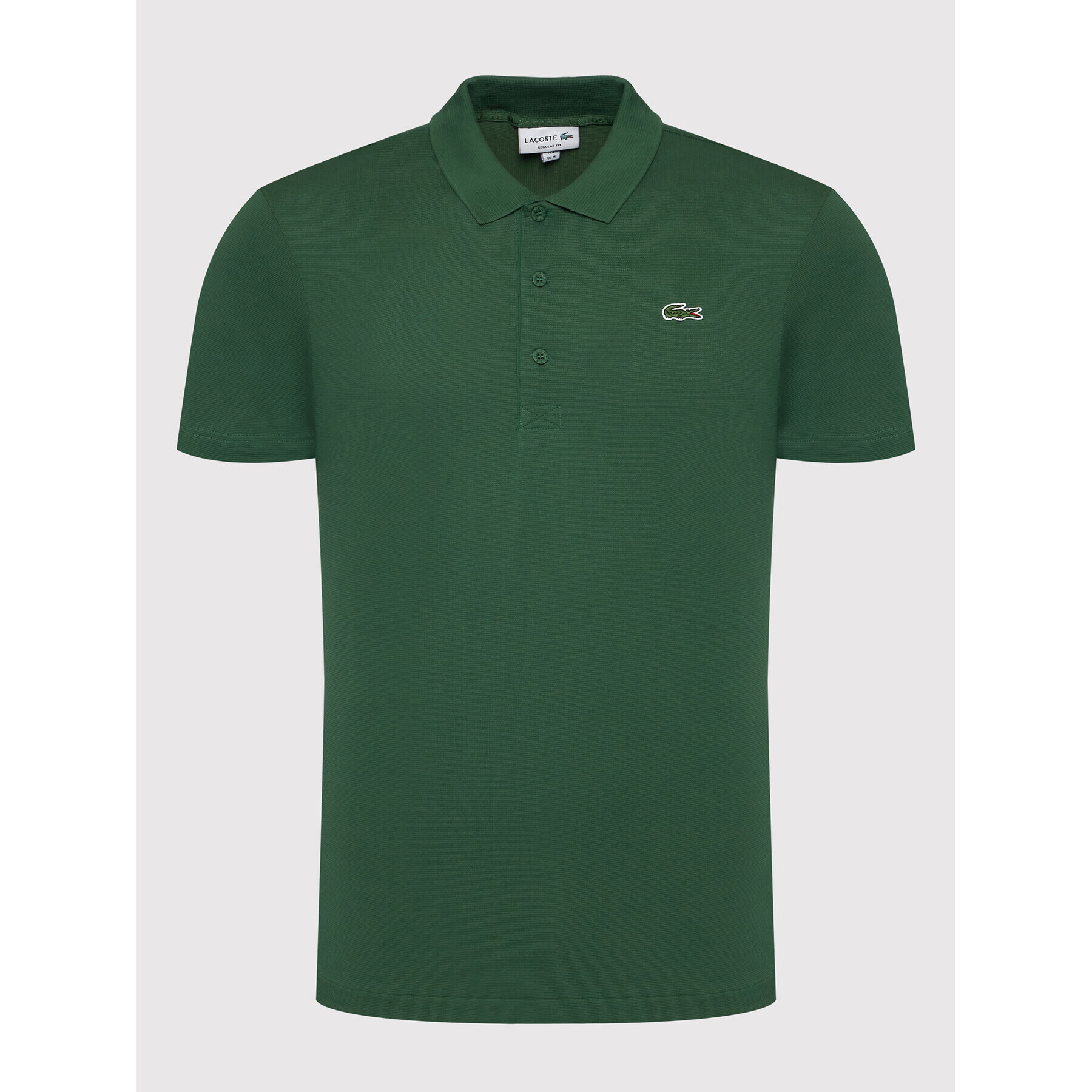 Lacoste Тениска с яка и копчета DH2881 Зелен Regular Fit - Pepit.bg