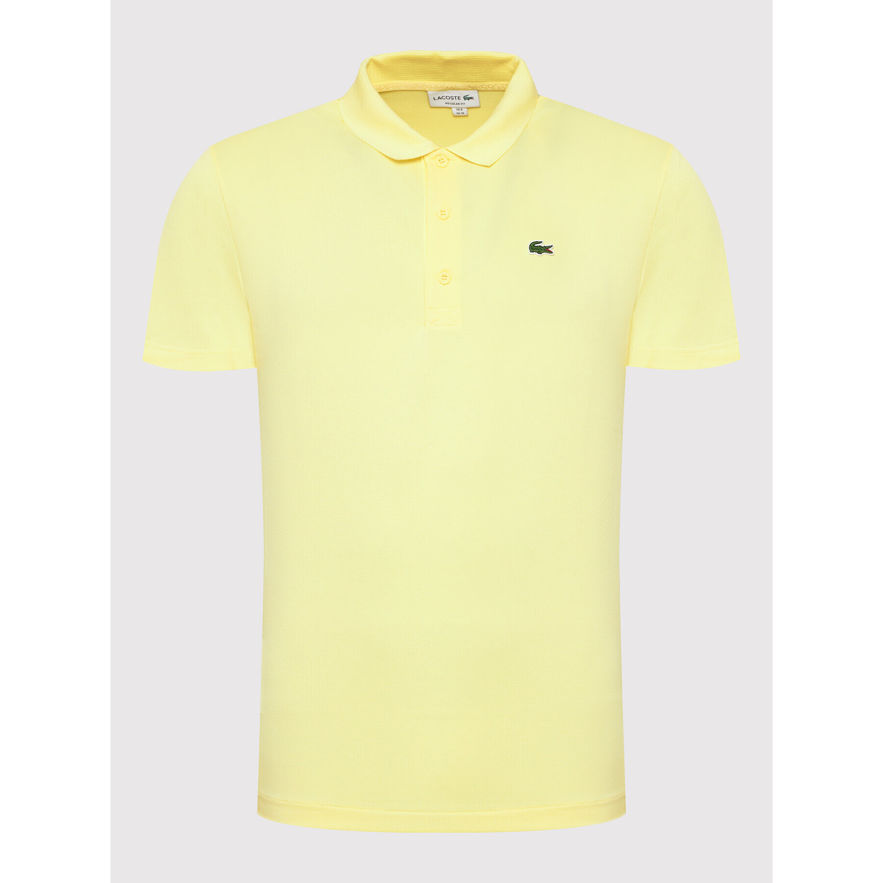 Lacoste Тениска с яка и копчета DH2881 Жълт Regular Fit - Pepit.bg